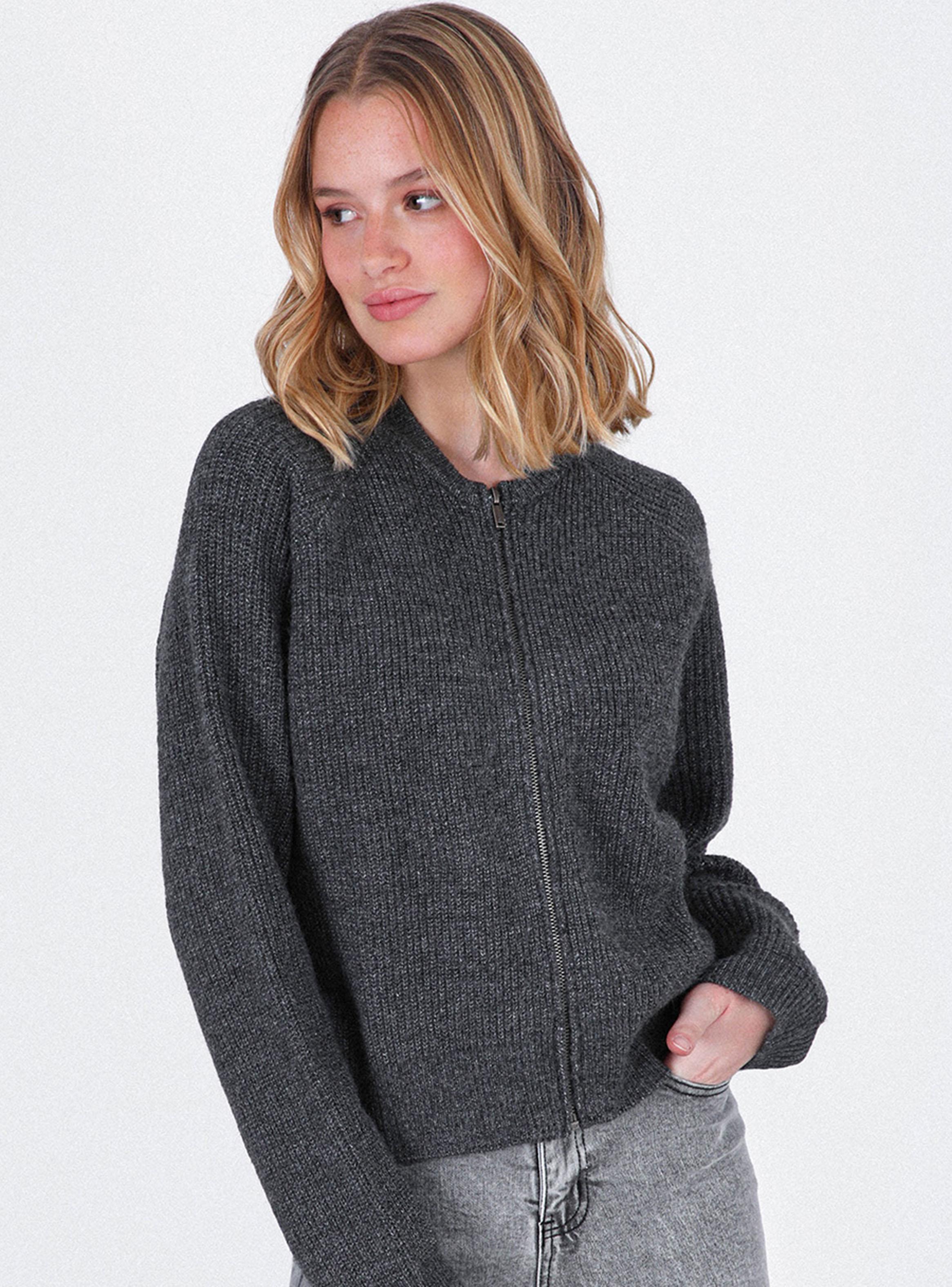 Cárdigan Cuello Dark Grey-2