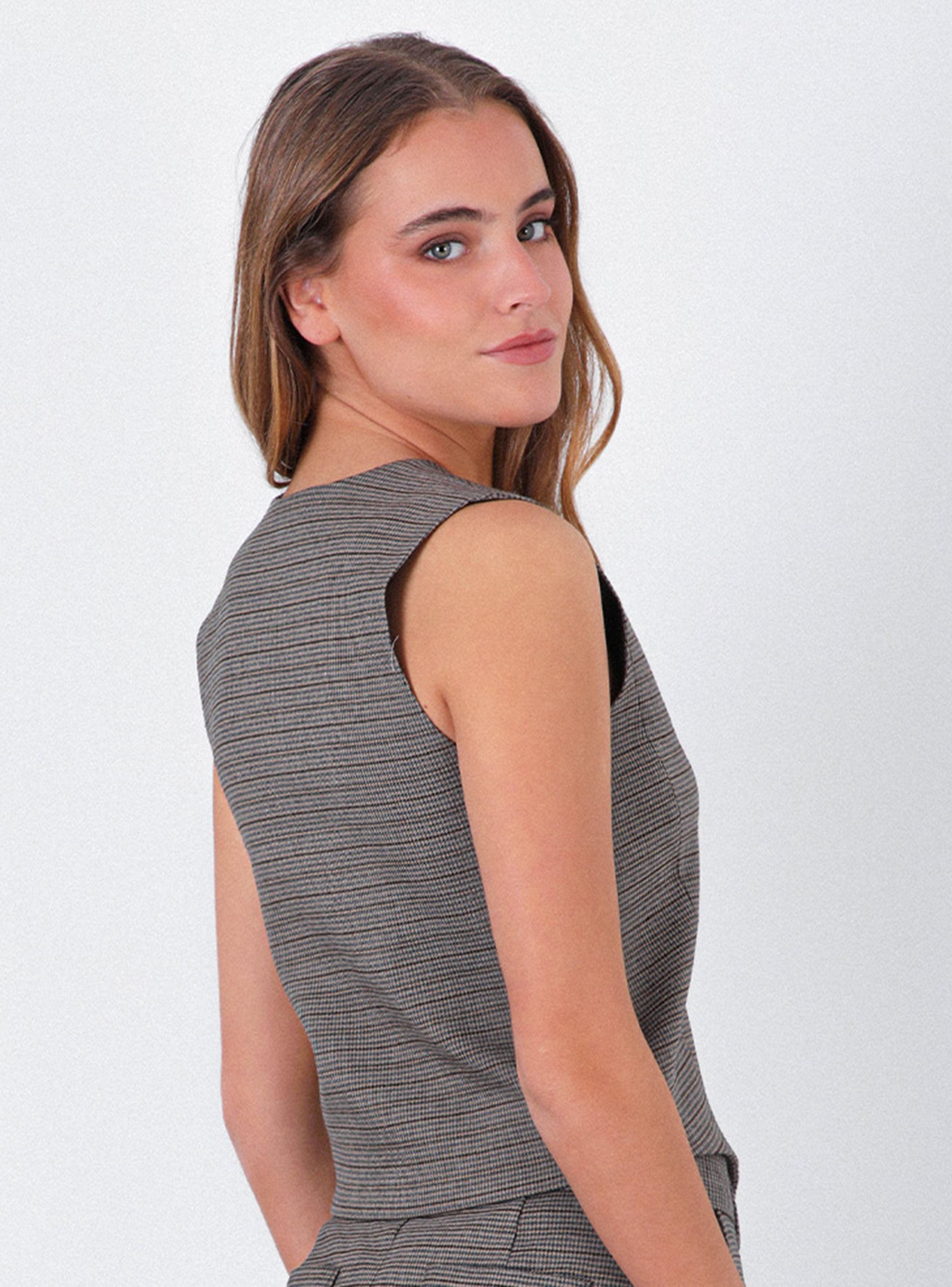 Vest Tejido Brown-2