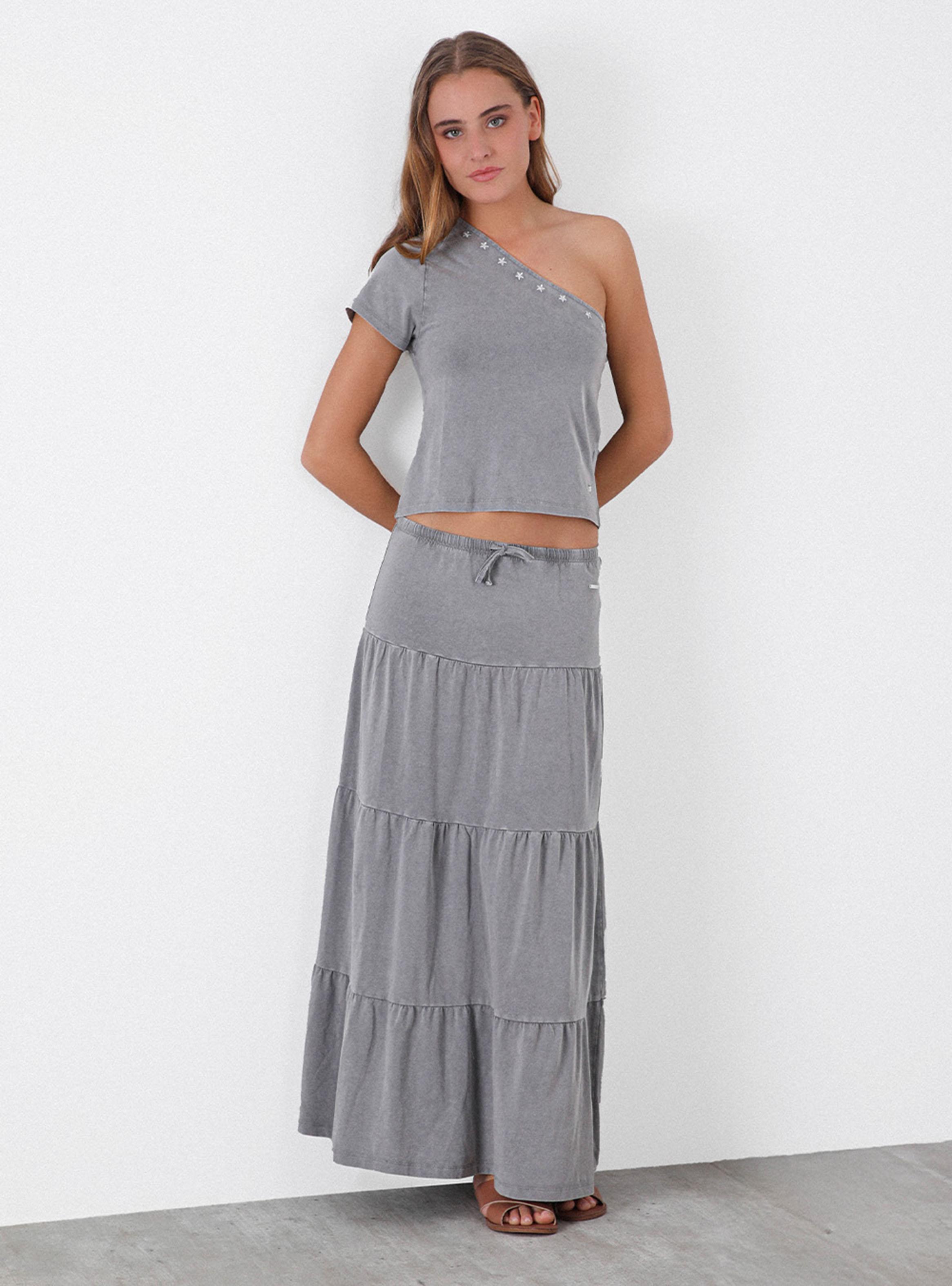 Falda Larga Maxi Tiro Medio-5