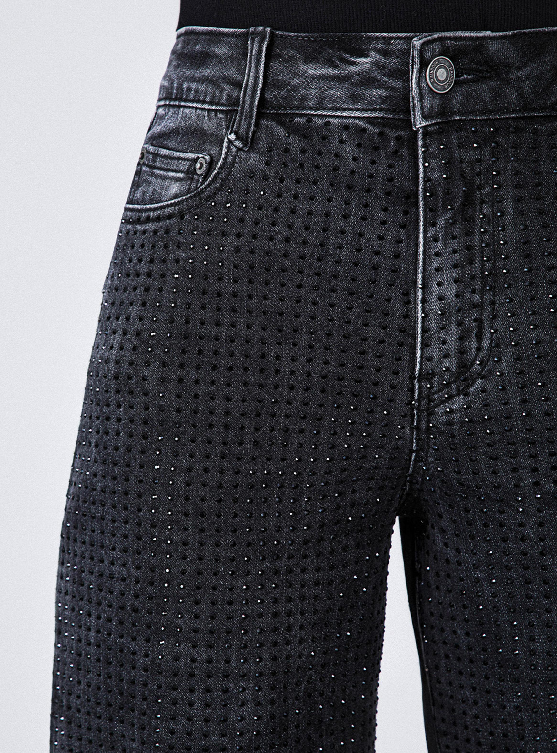 Pantalón Wide Leg Strass-3