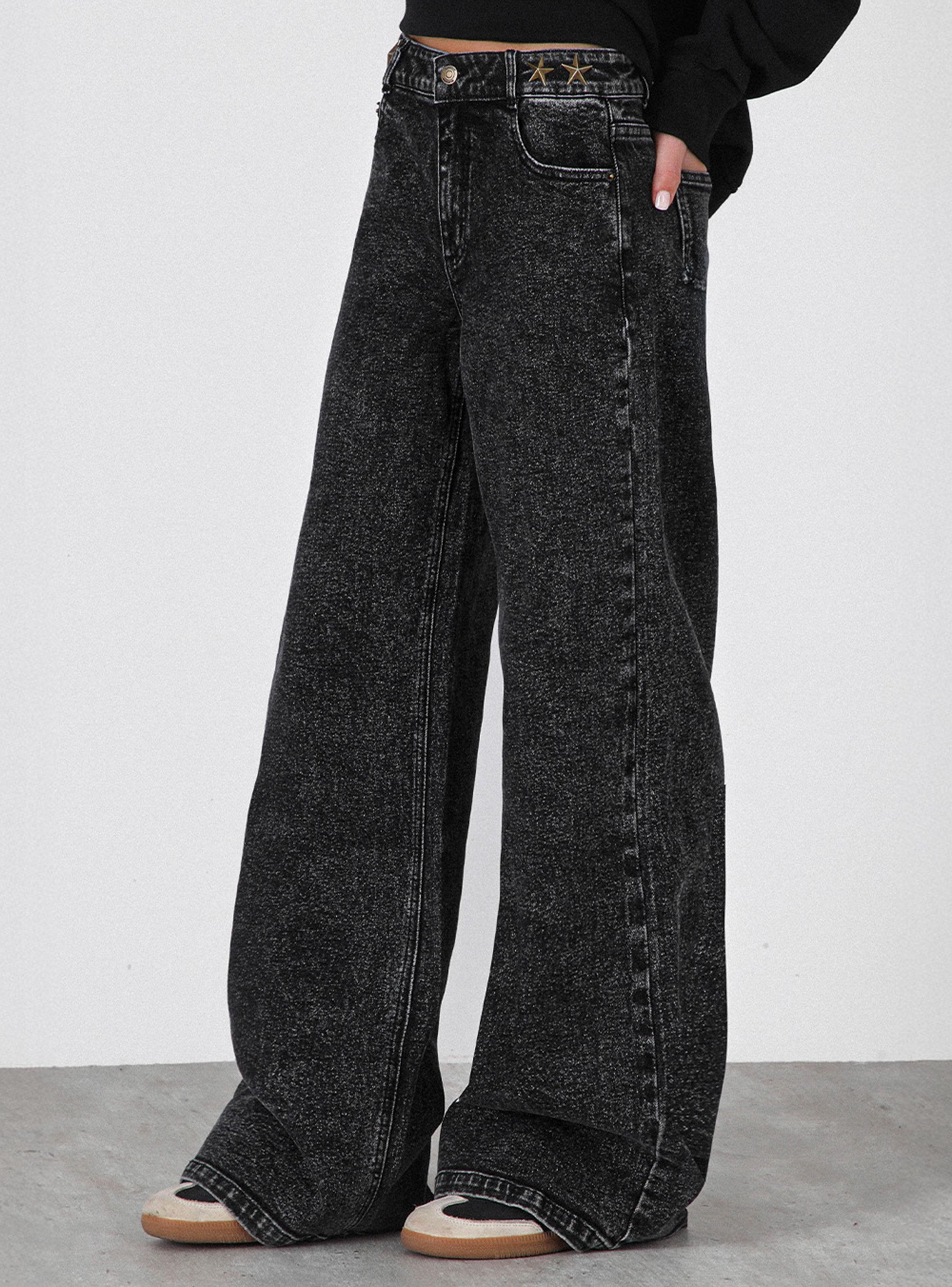 Pantalón Estrellas Cinturón Black-3