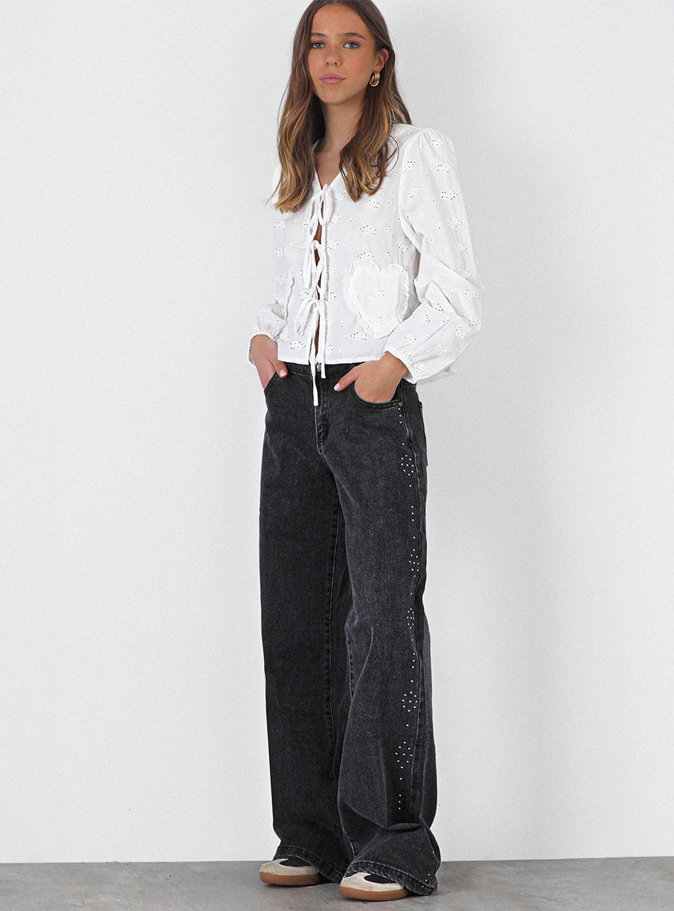 Pantalón Estrellas Tachas Black-5