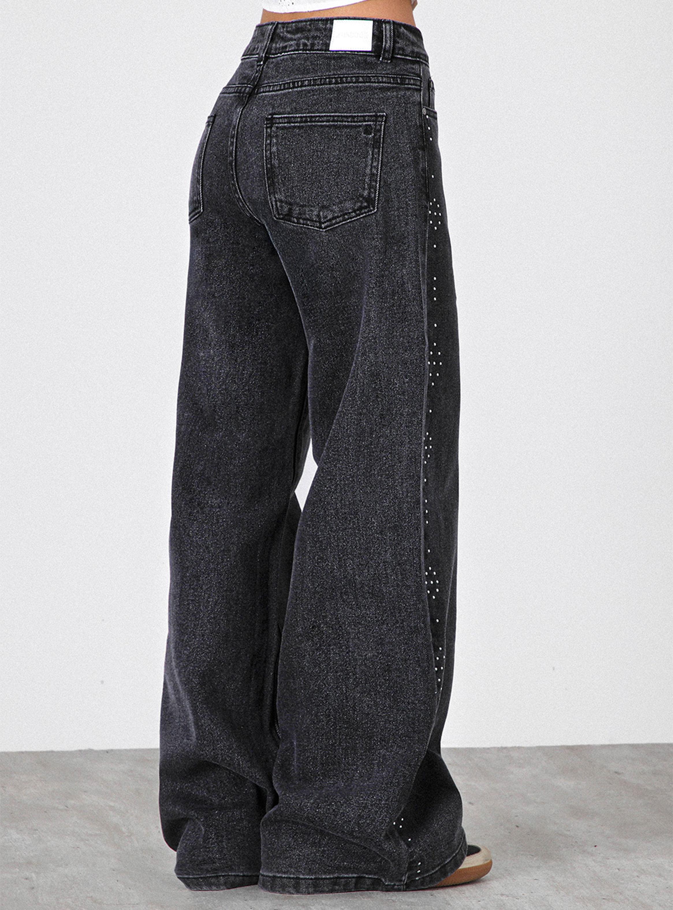 Pantalón Estrellas Tachas Black-2