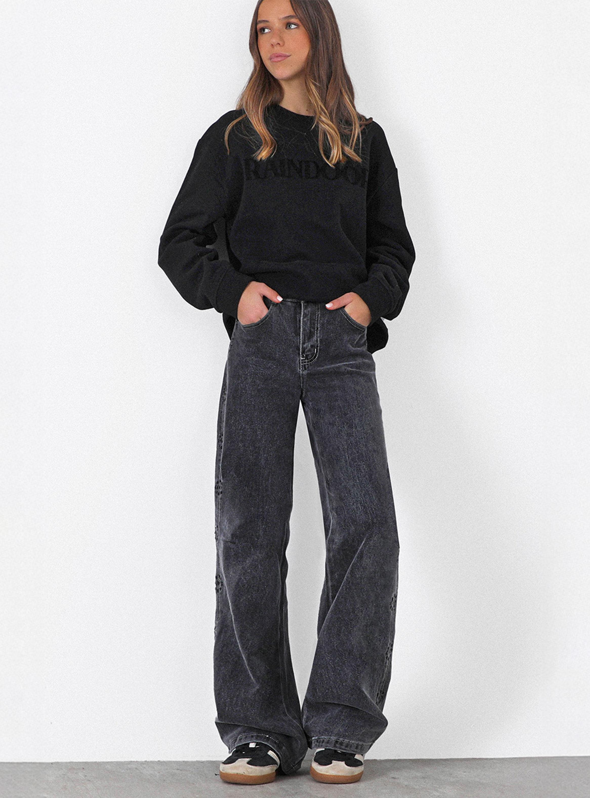 Pantalón Flor Bordada-4