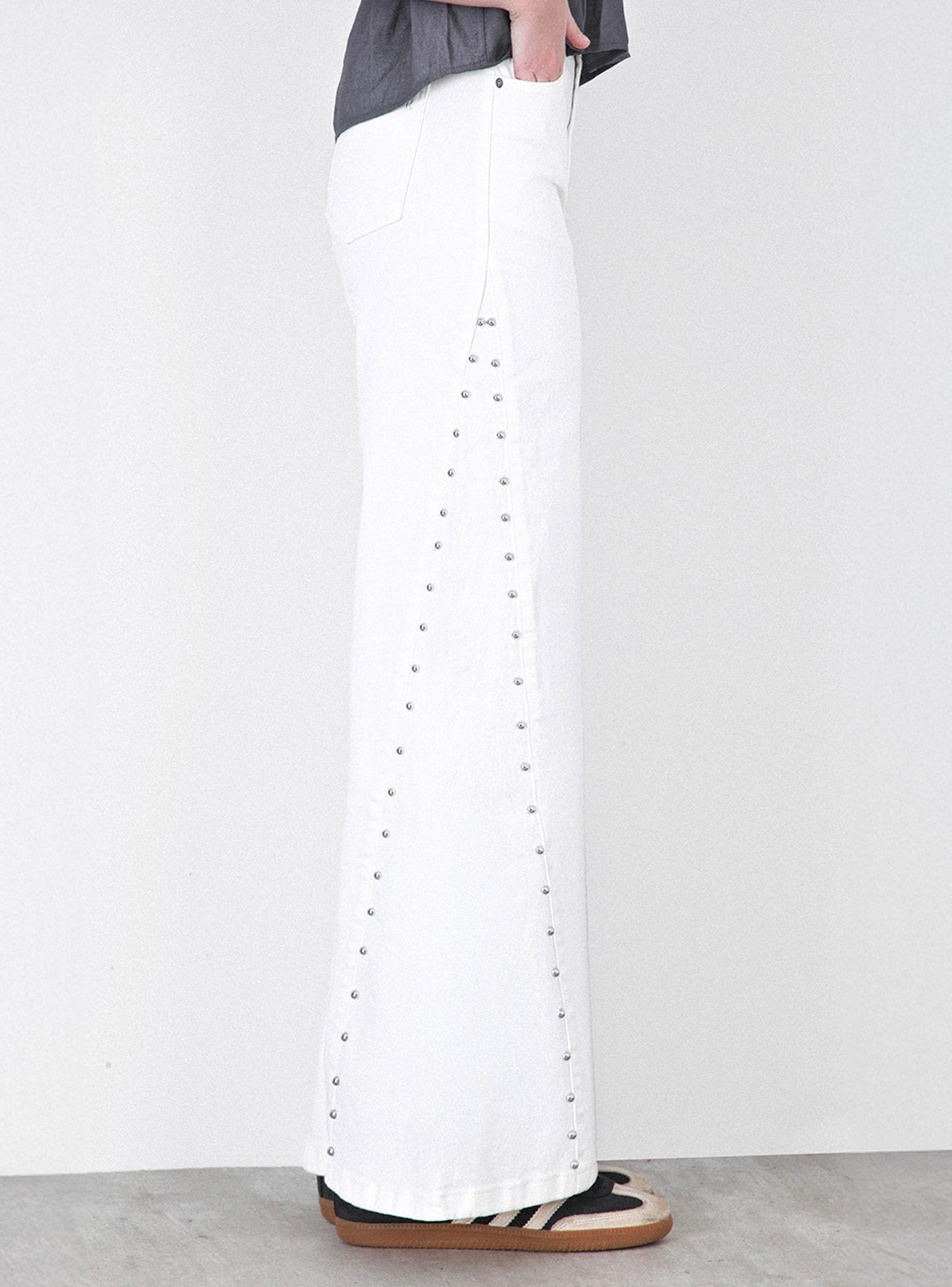 Pantalón Corte Lateral Tachas-2