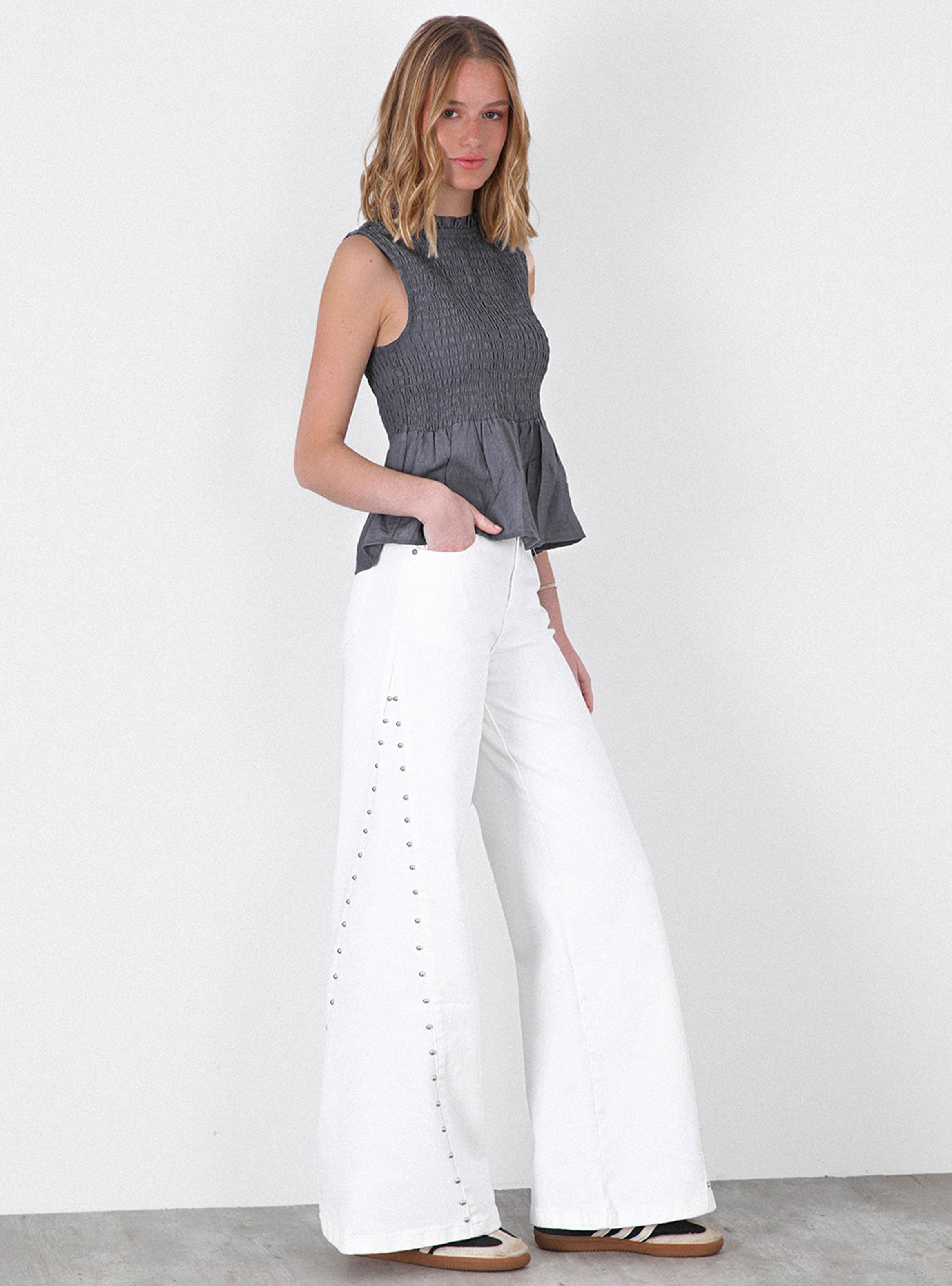 Pantalón Corte Lateral Tachas-5