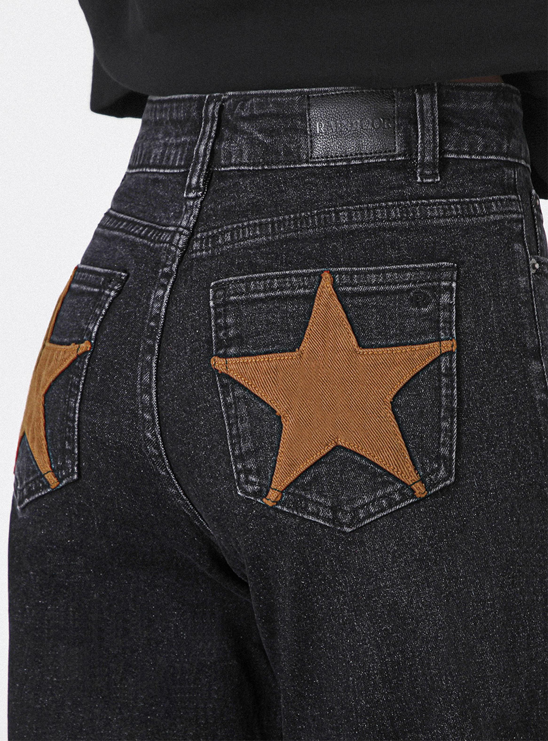 Pantalón Straight Estrellas Black-3