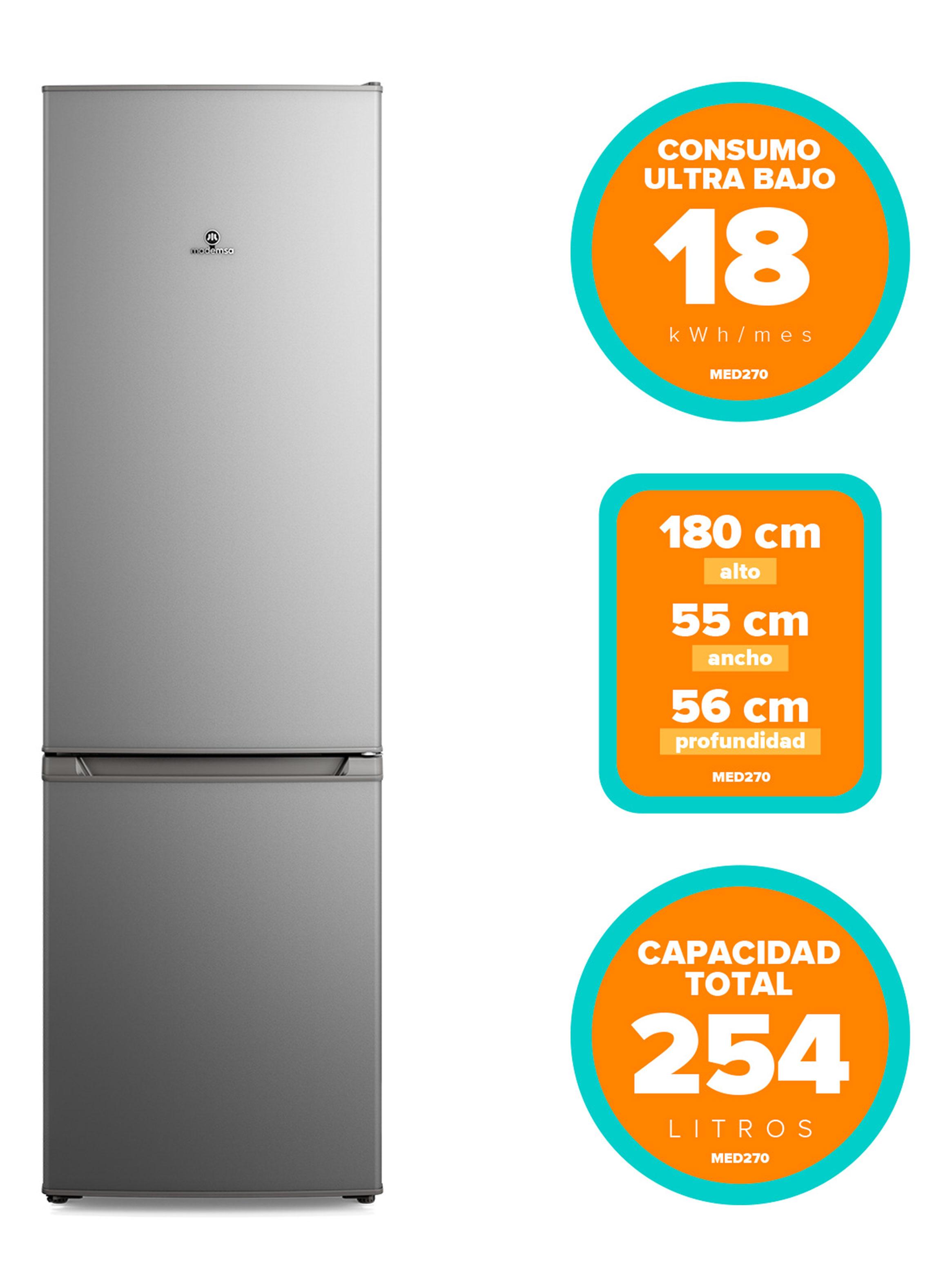 Refrigerador Bottom Freezer Frío Directo 262 Lts MED270-2