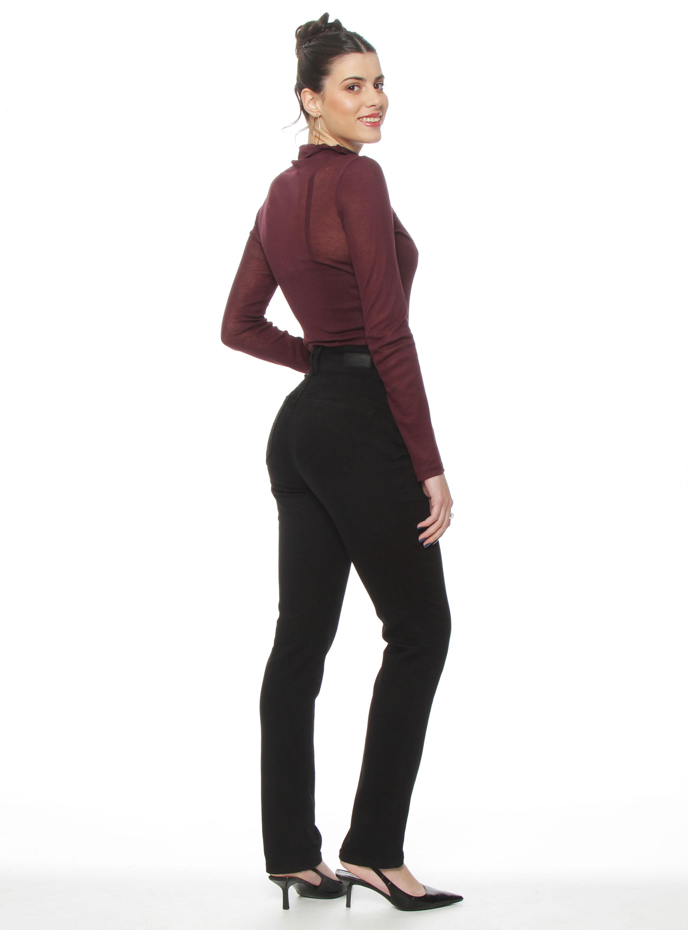 Jeans Pitillo Tiro Alto Pretina Media 2 Botones Push Up J34-3