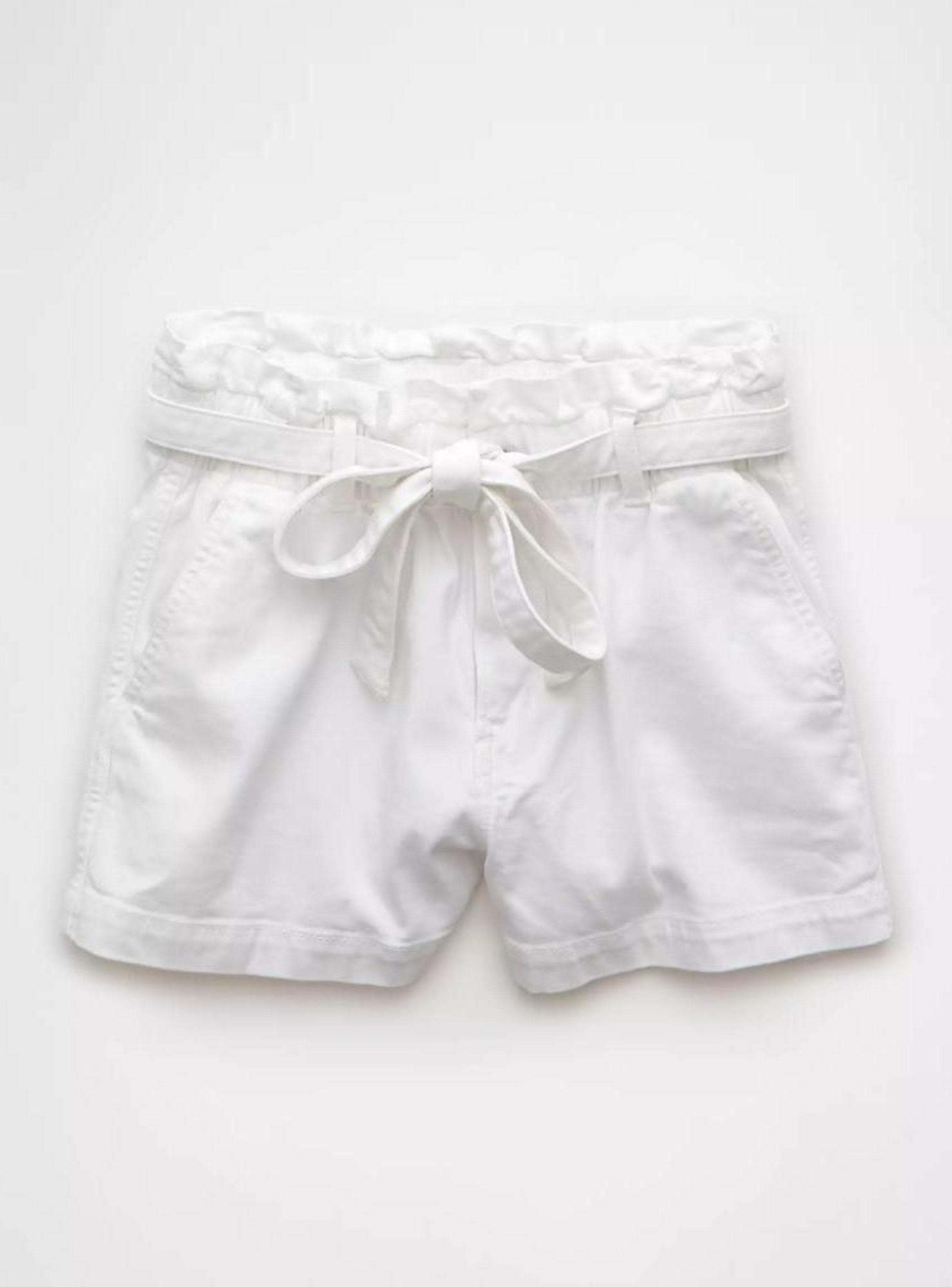 Short Ae Mom de Denim Stretch Estilo Bolsa de Papel-3