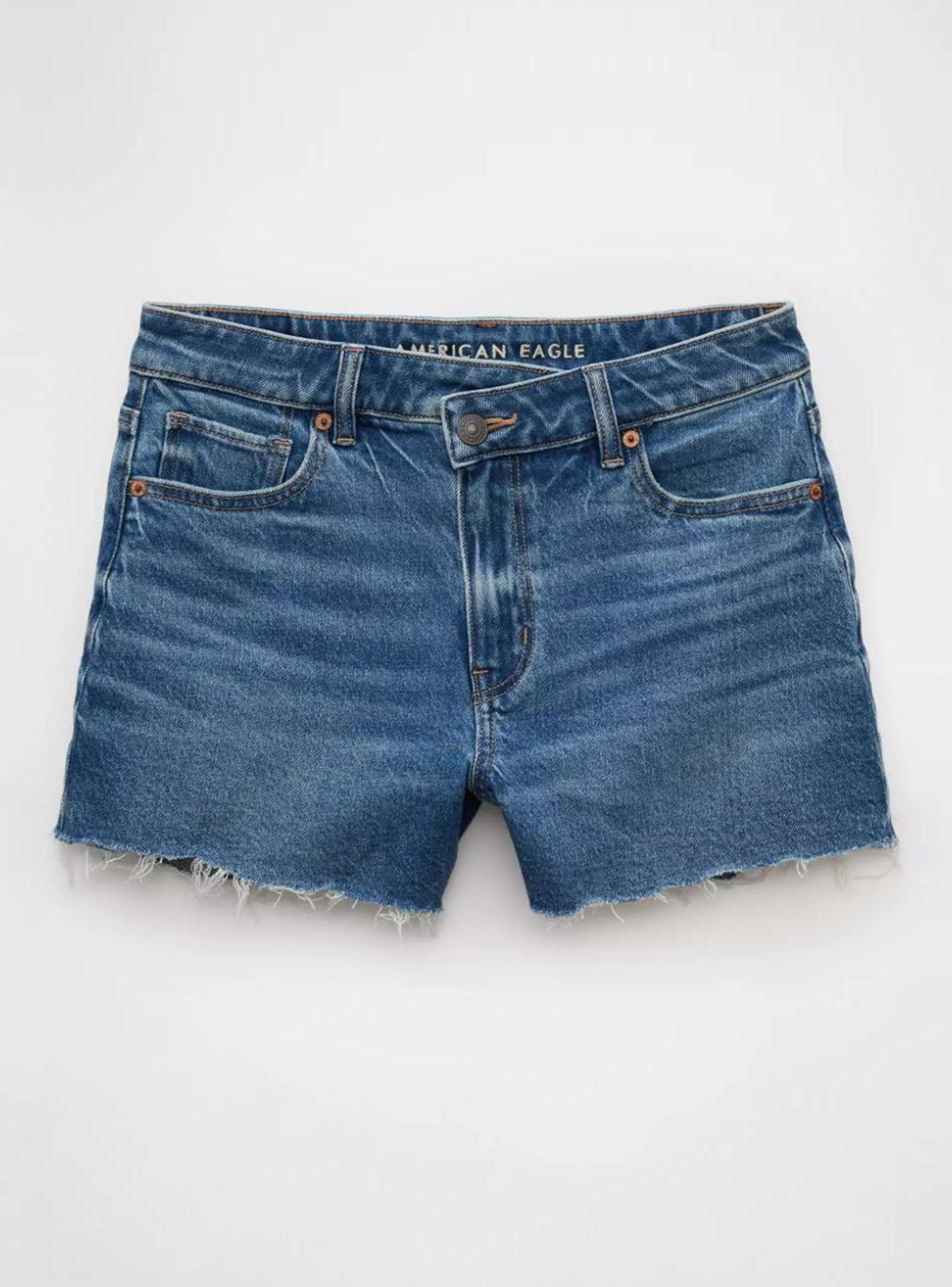 Short Ae Stretch Crossover Denim Mom-3