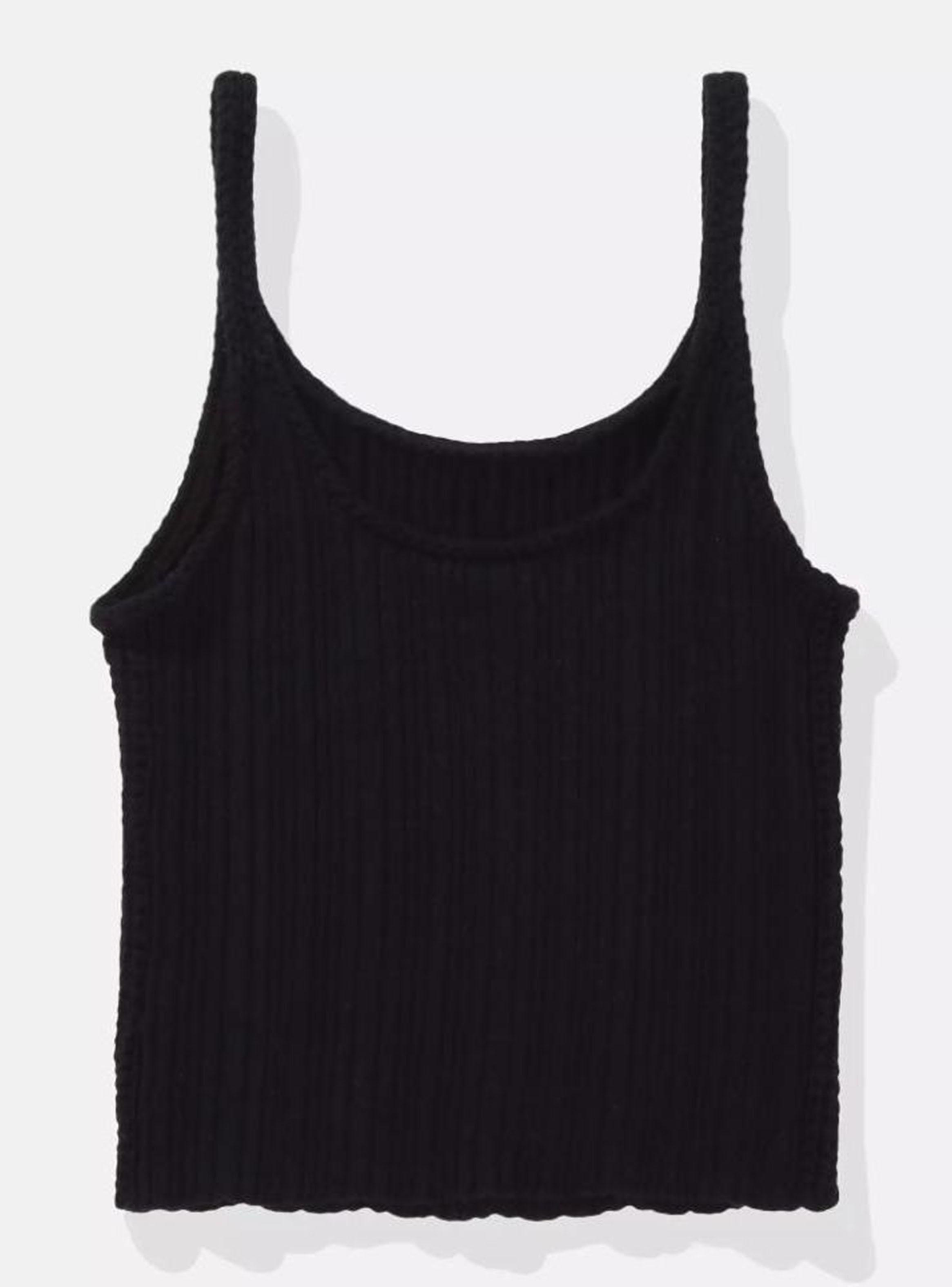 Camiseta Ae Cropped sin Mangas Crochet-2