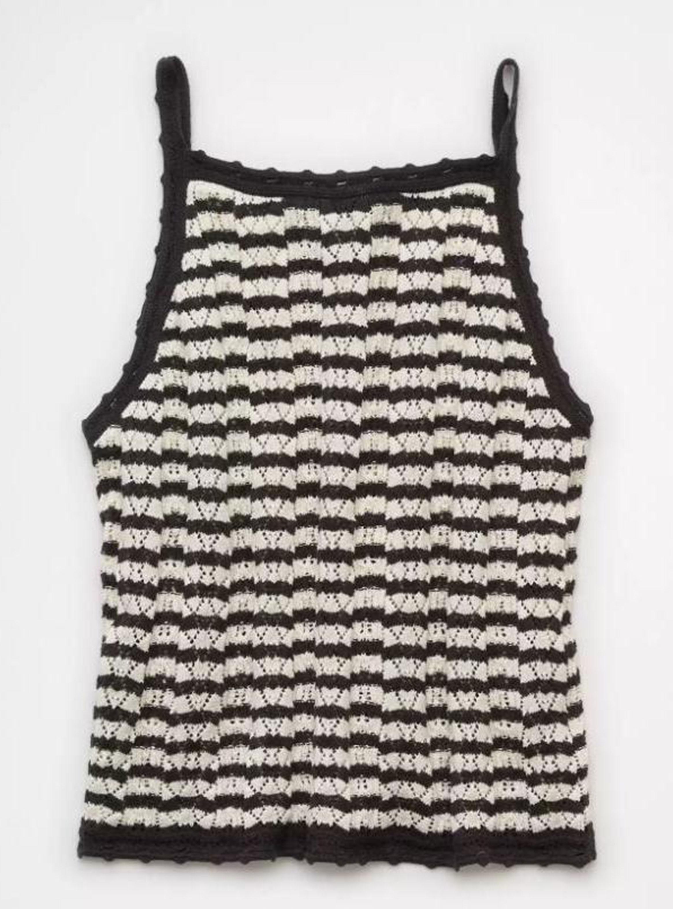 Top Ae sin Mangas Crochet con Cuello-4