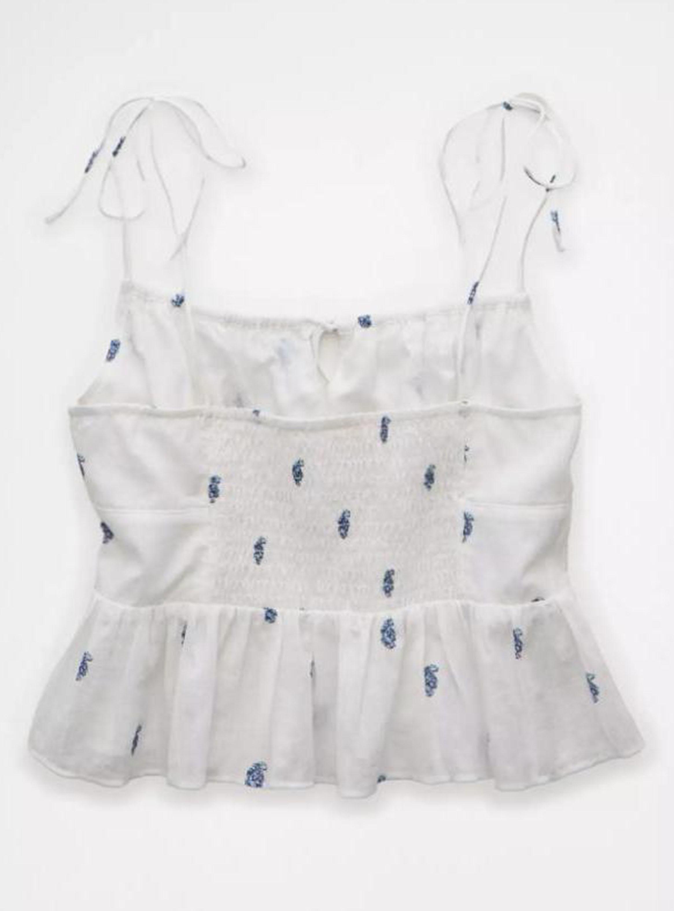 Top sin Mangas con Corsé y Tiras Atadas-4