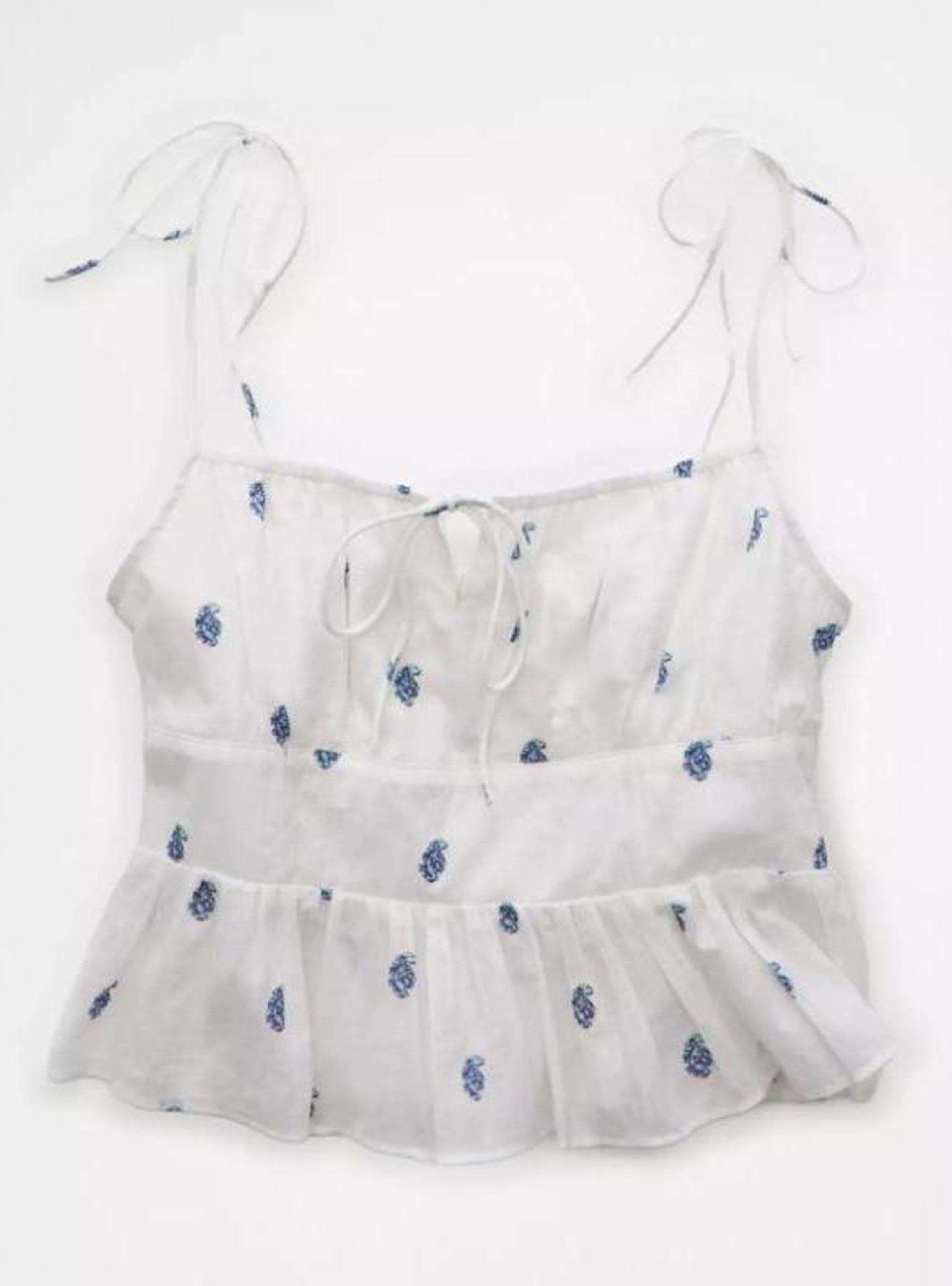 Top sin Mangas con Corsé y Tiras Atadas-5