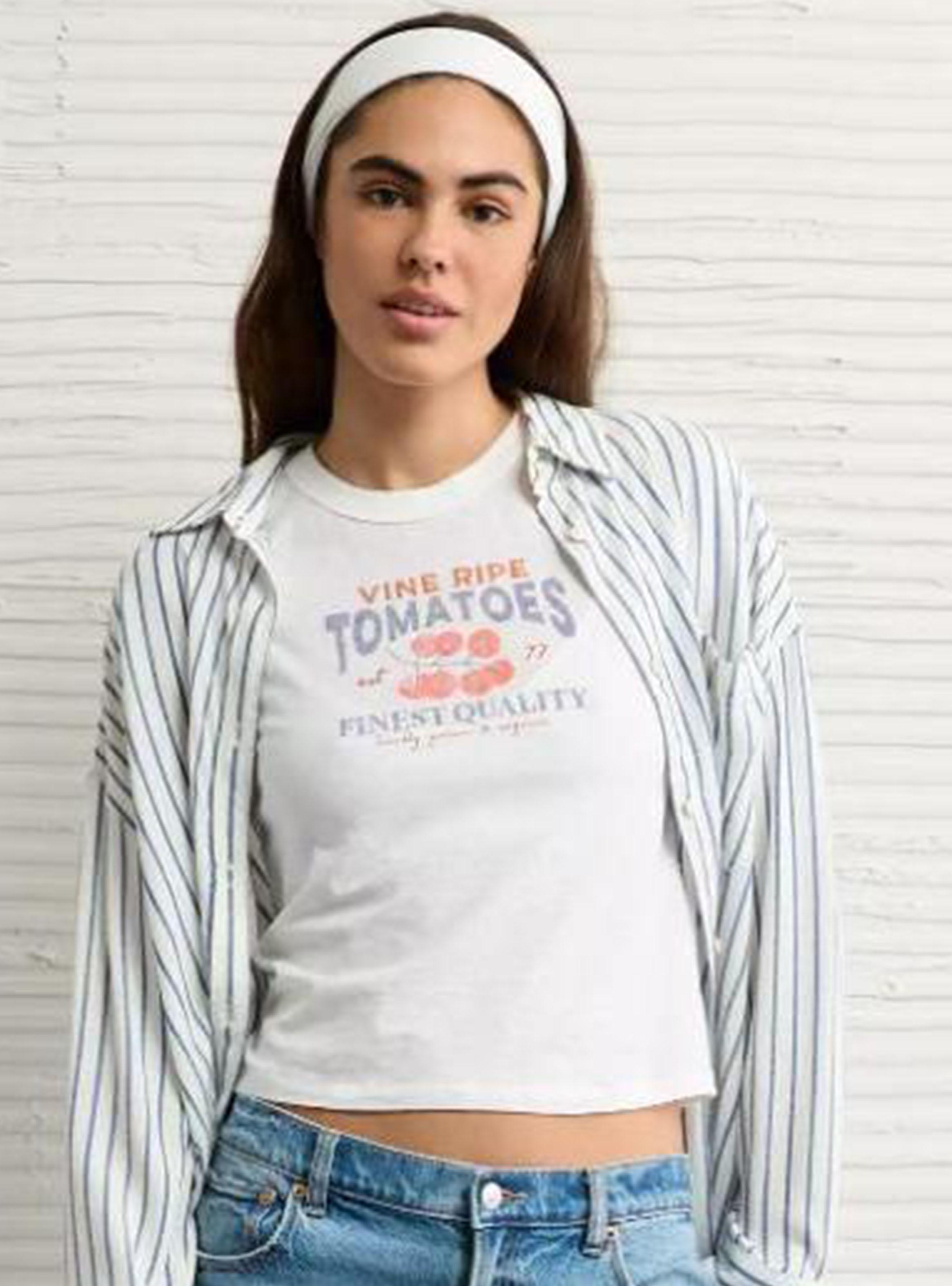 Polera Ae Hey Baby Playera con Gráfico-0