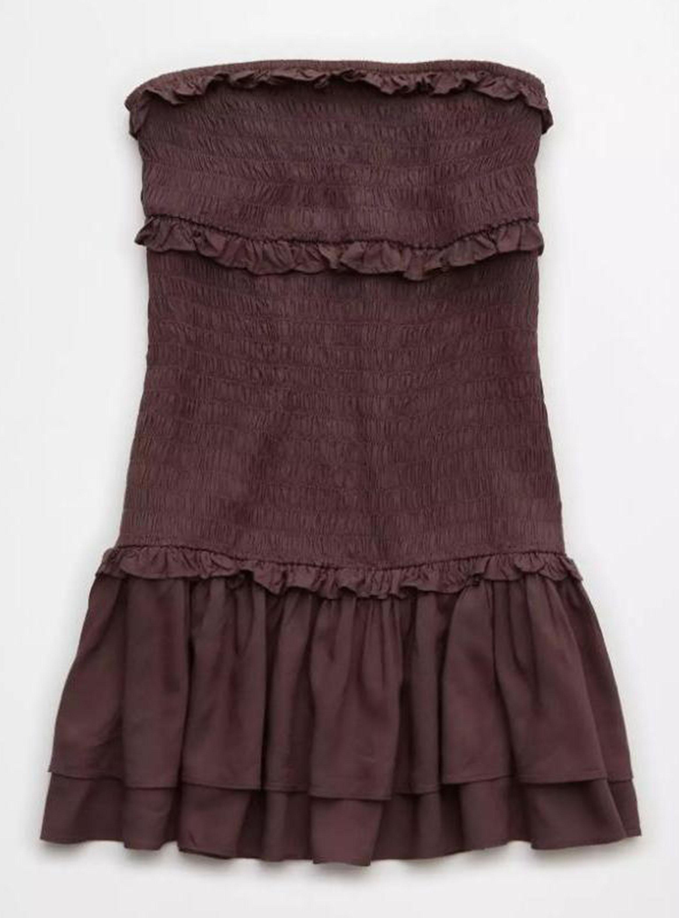 Vestido Mini con Volantes Fruncidos Ae-4