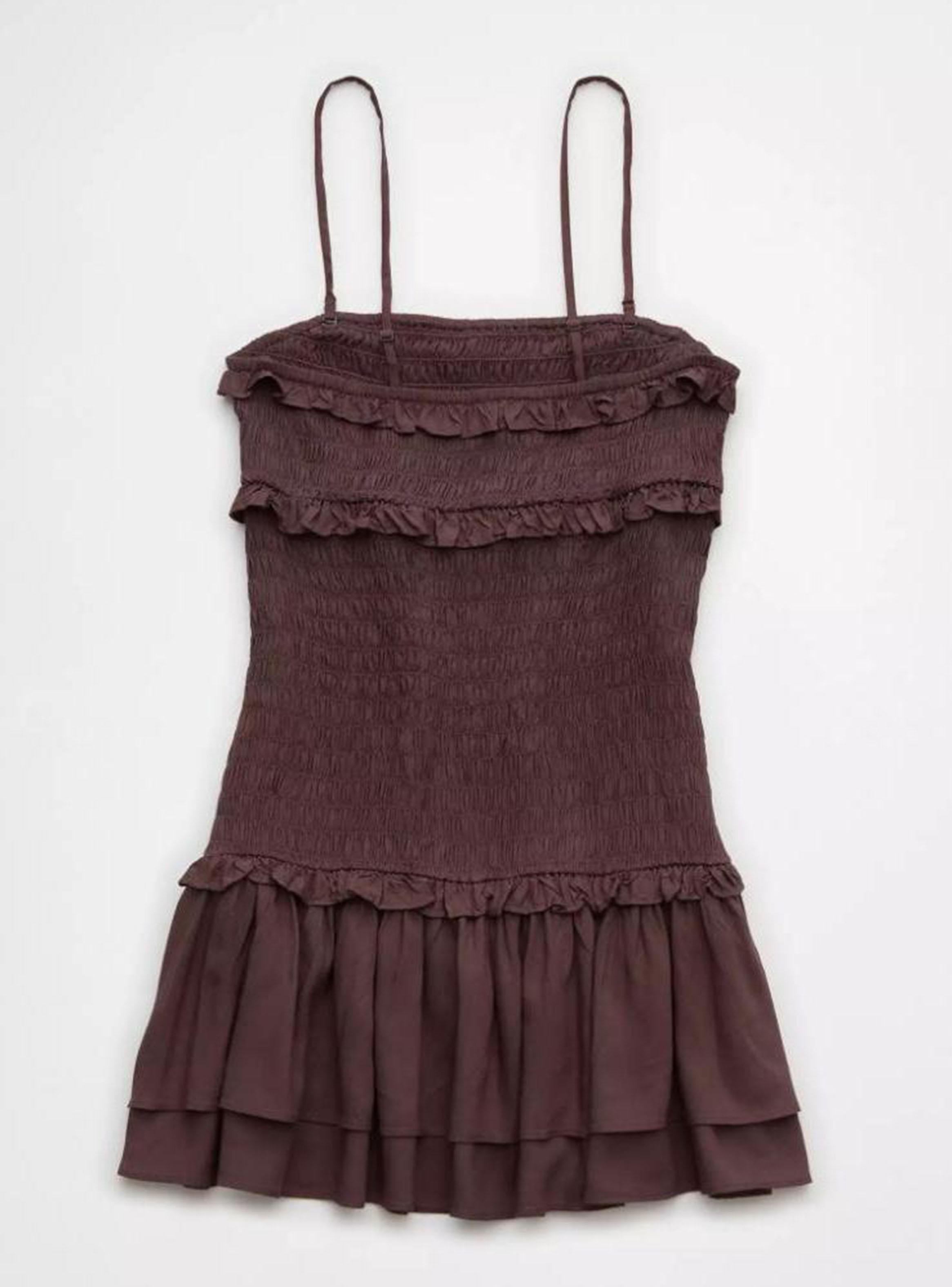 Vestido Mini con Volantes Fruncidos Ae-3