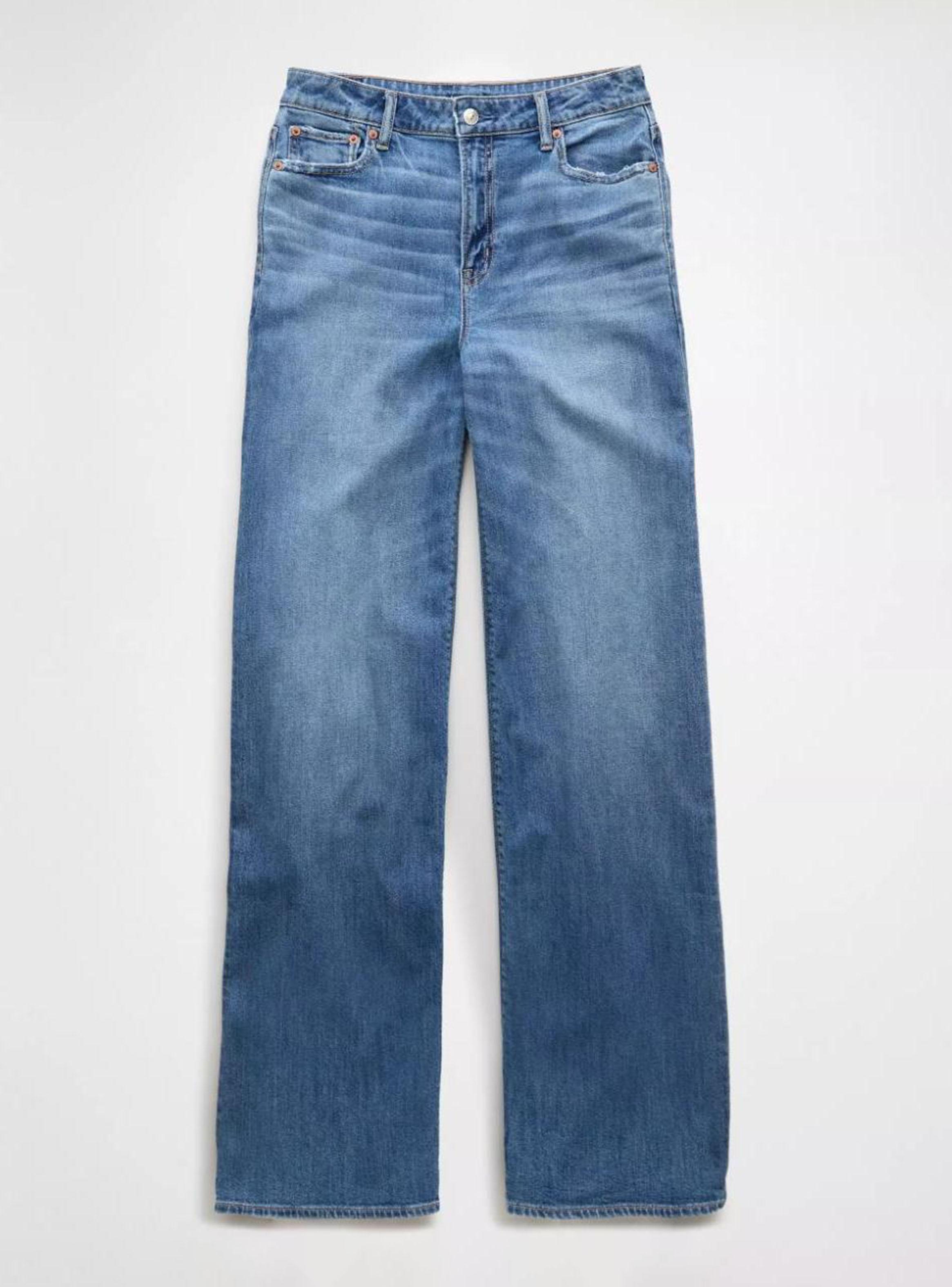 Jeans Wide Leg Holgado Stretch con Drapeado de Ensueño-3