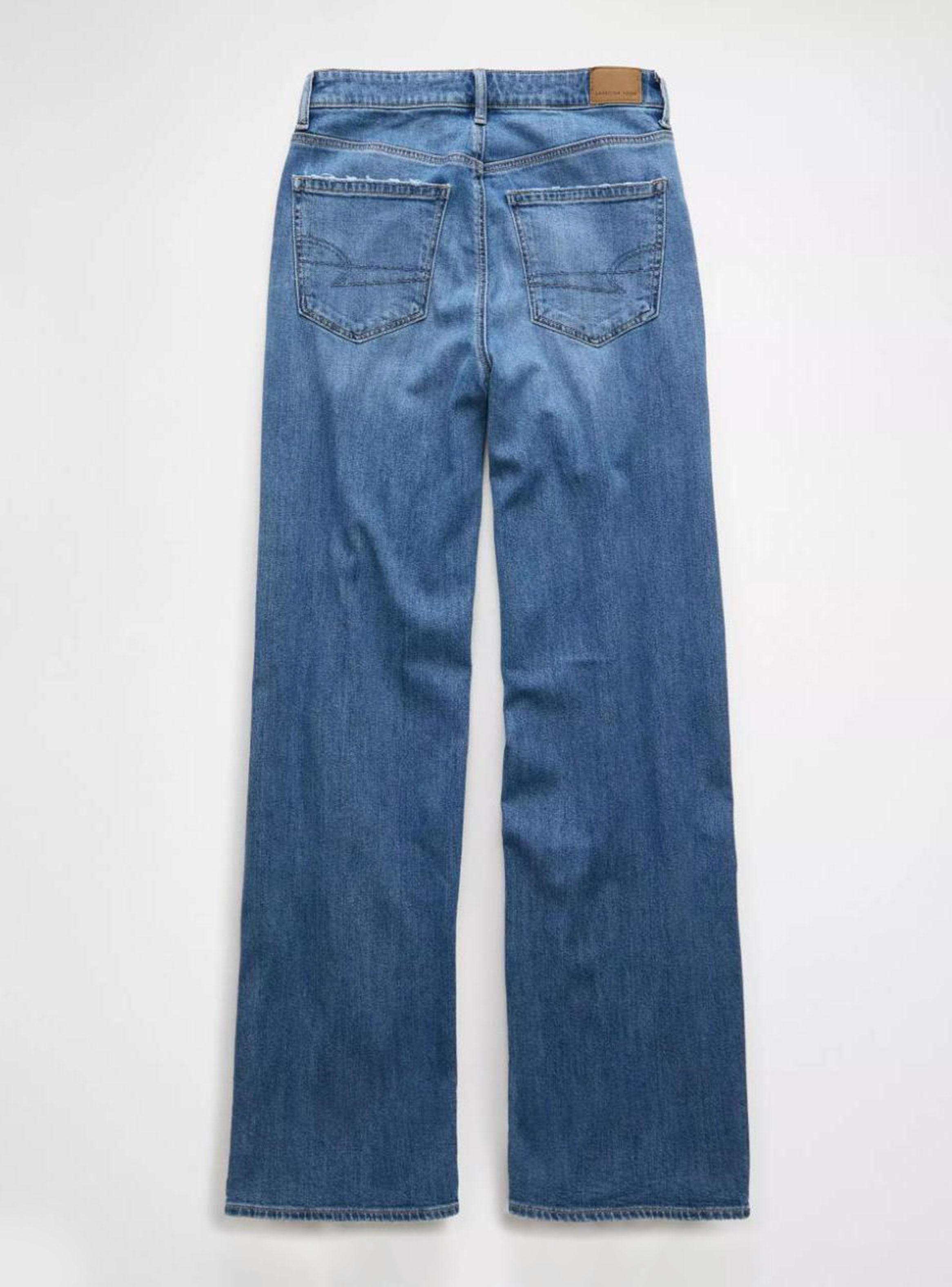 Jeans Wide Leg Holgado Stretch con Drapeado de Ensueño-4