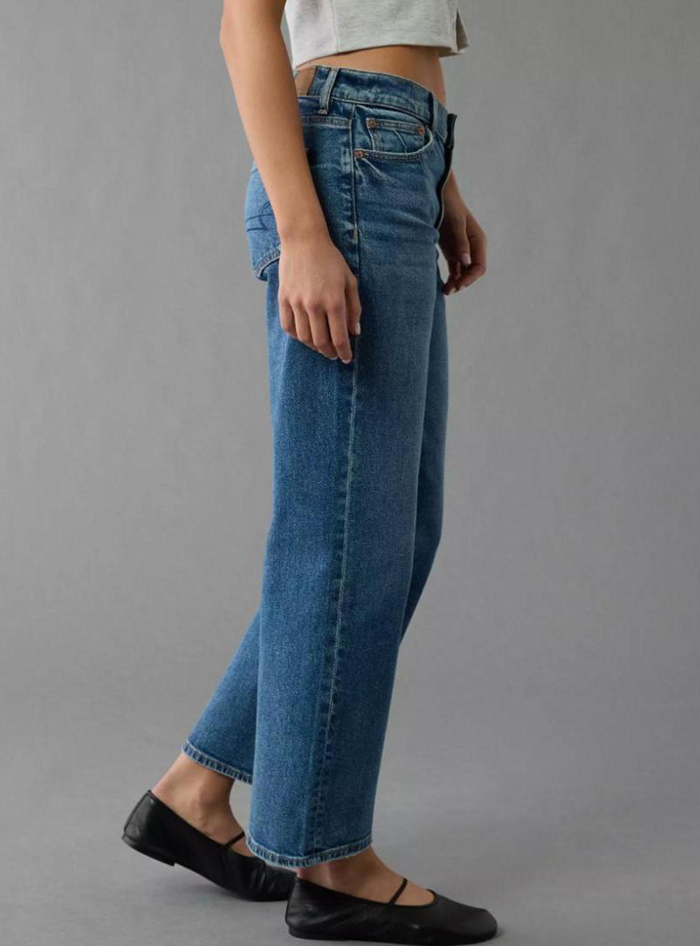 Jeans Ae Stovepipe Crop Stretch Cintura Alta-2