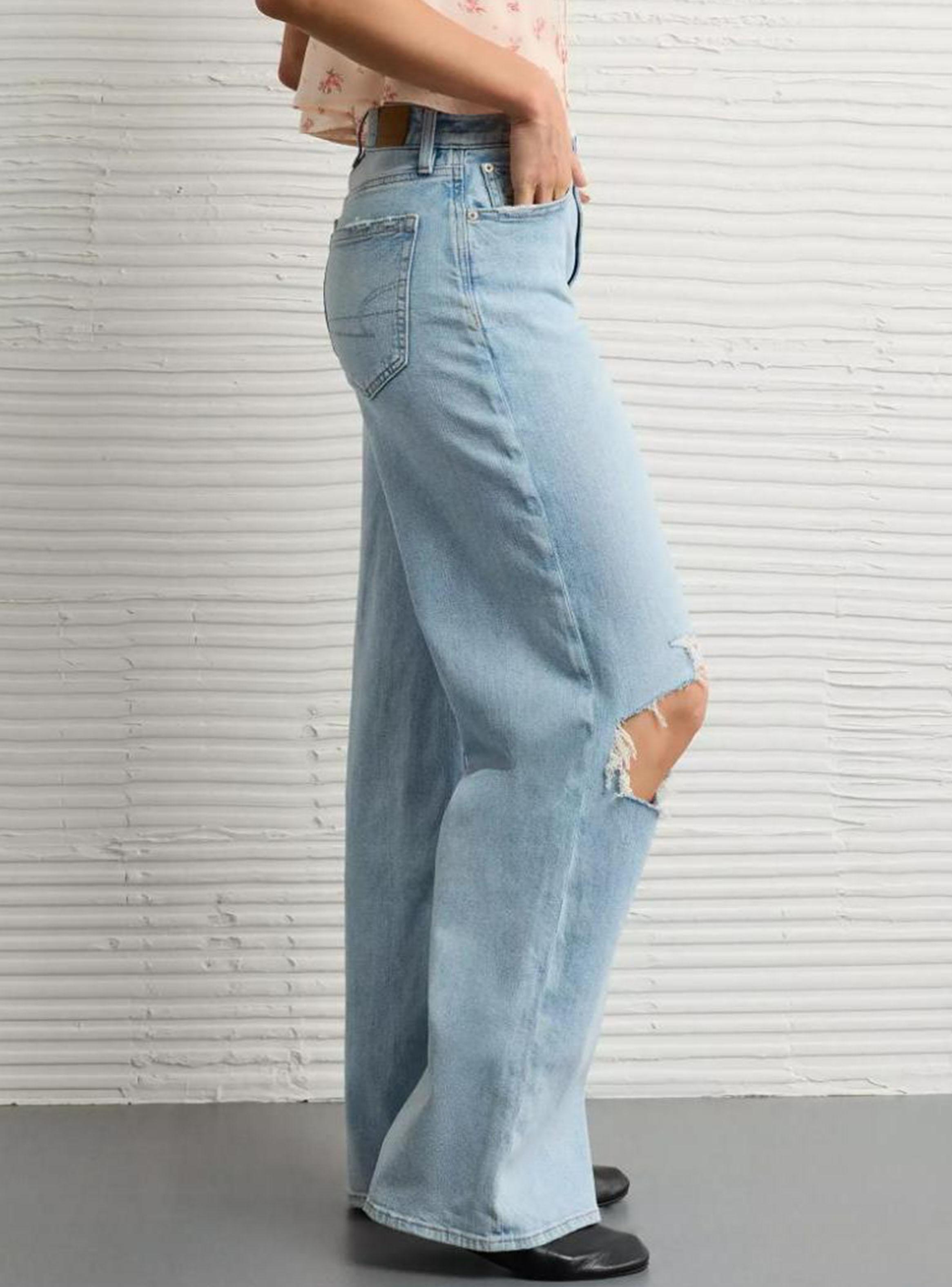 Jeans Dreamy Stretch Super High Waisted Drapeado y Rasgados-2