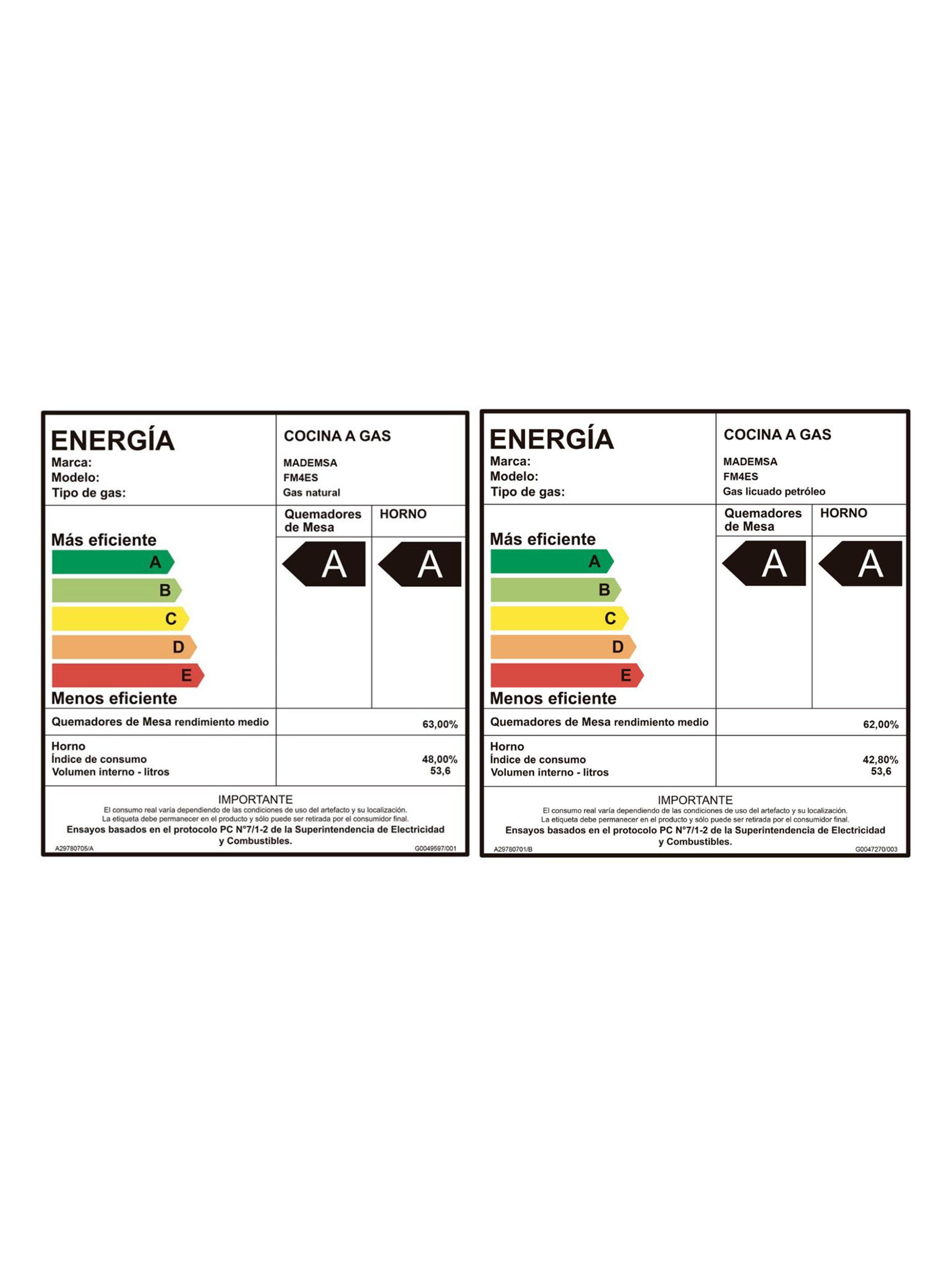 Cocina a Gas 4 Quemadores FM4ES-7
