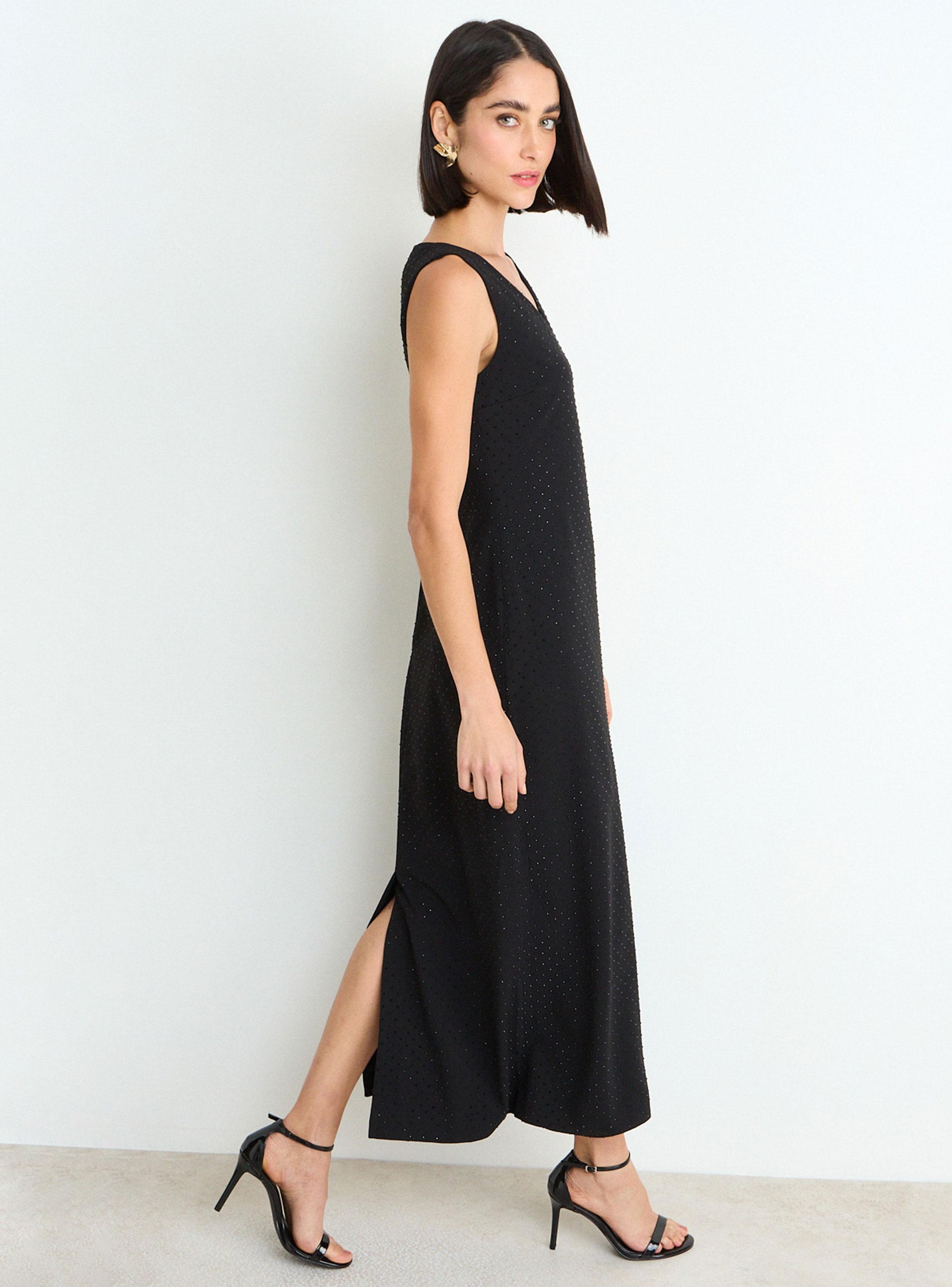 Vestido Largo Escote en V-2