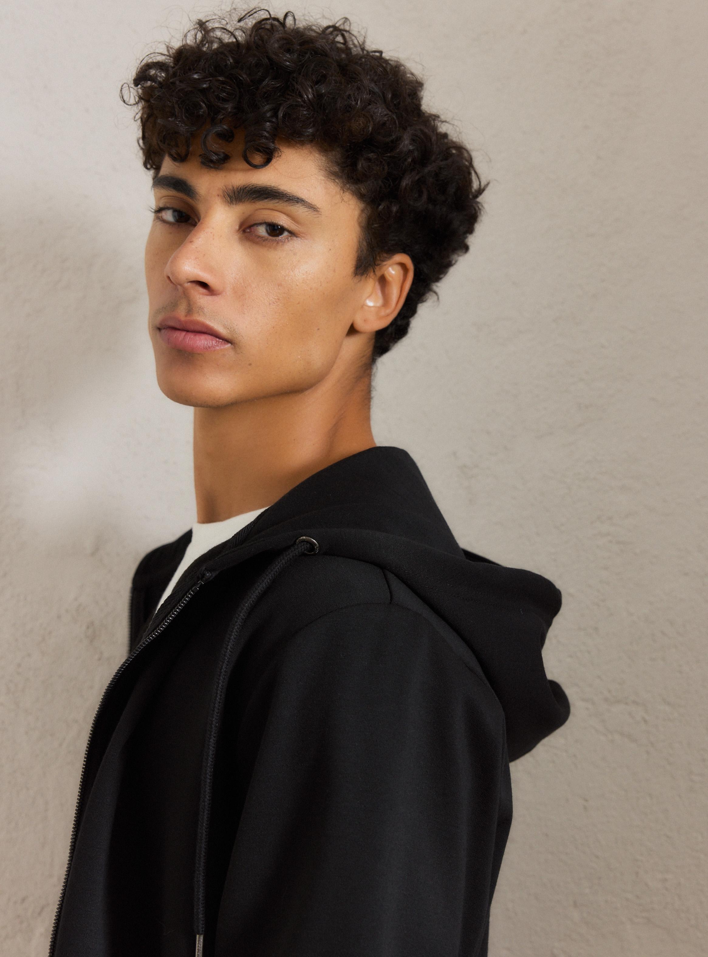 Polerón Capucha Zipper Unicolor-3