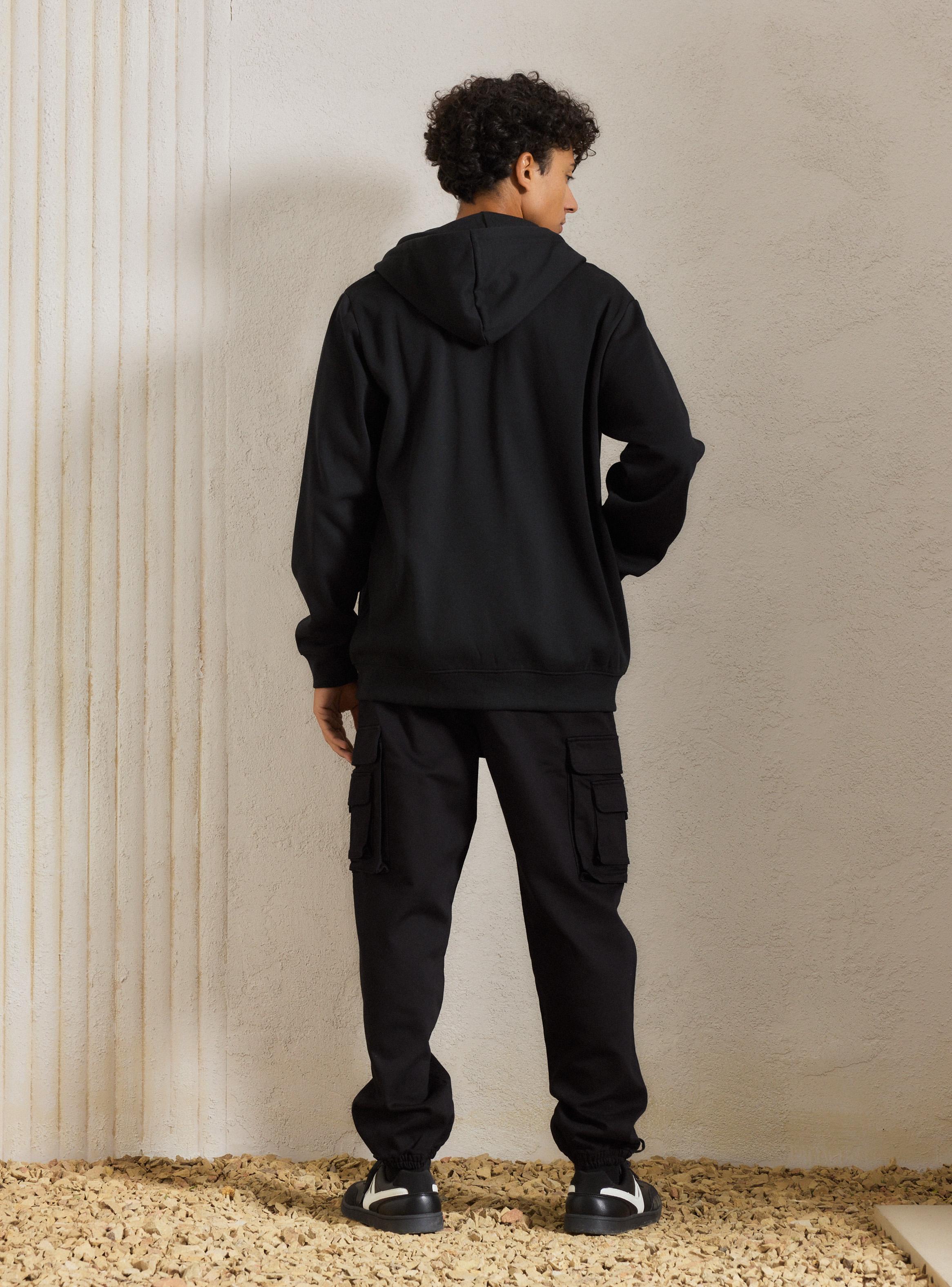 Polerón Capucha Zipper Unicolor-5