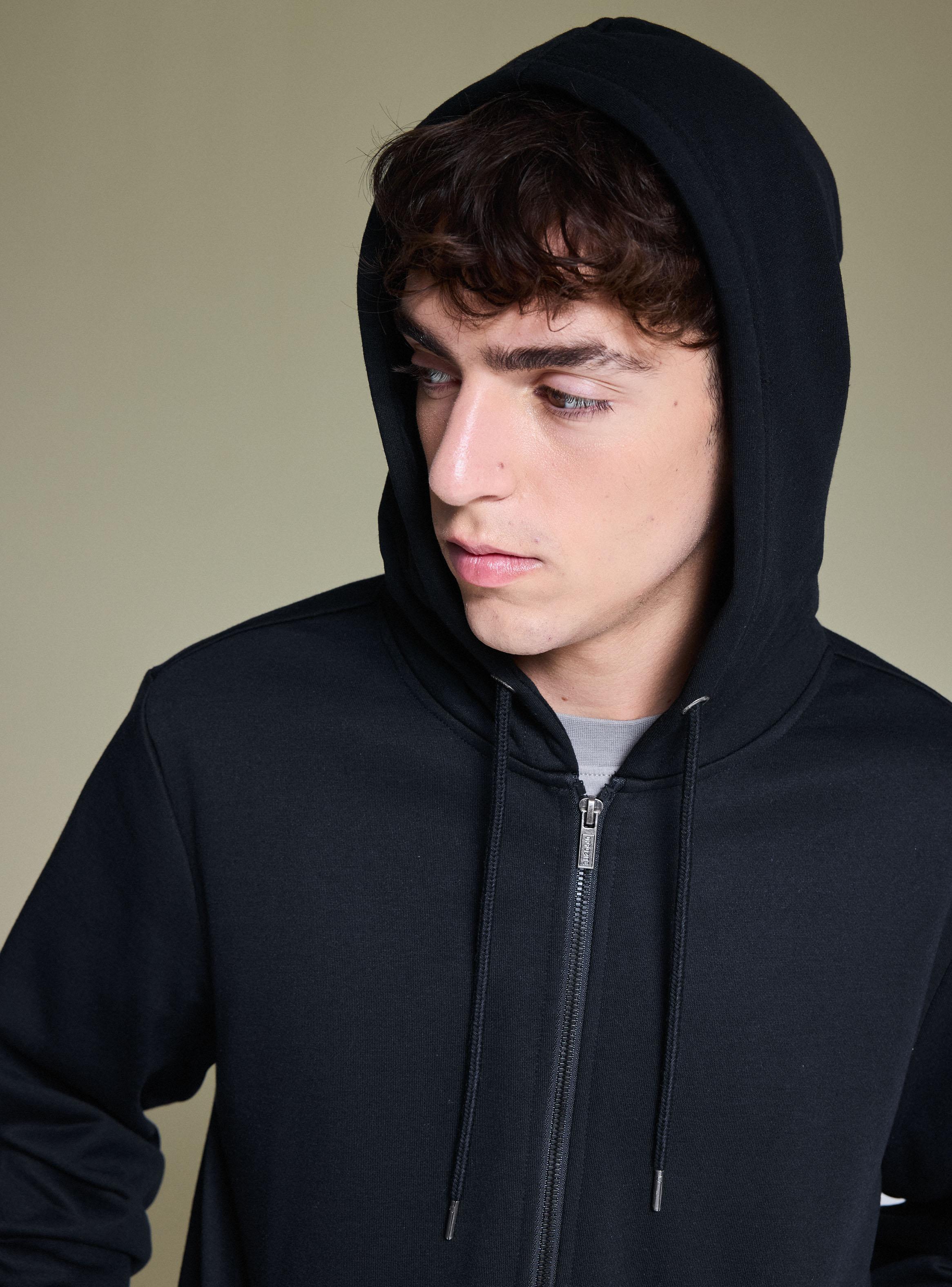 Polerón Capucha Zipper Unicolor-2