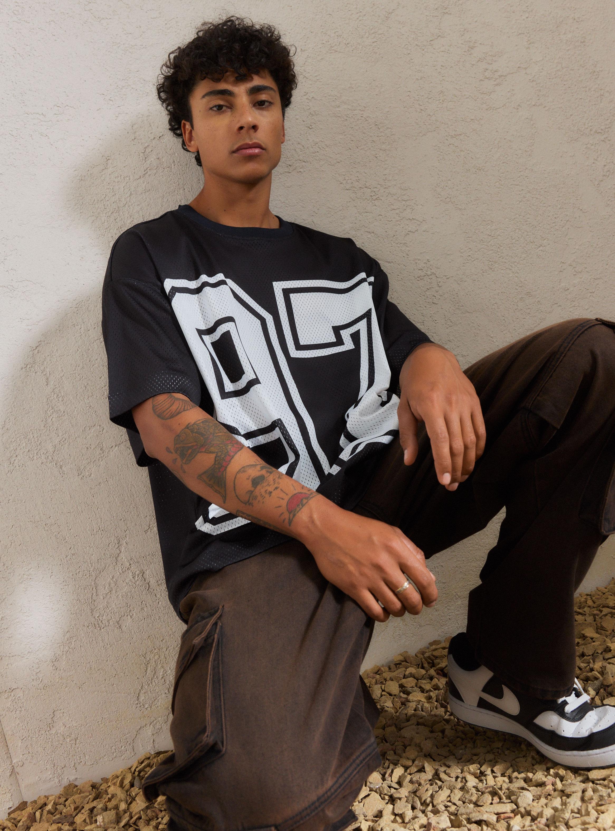 Polera Número Mesh Oversize-2