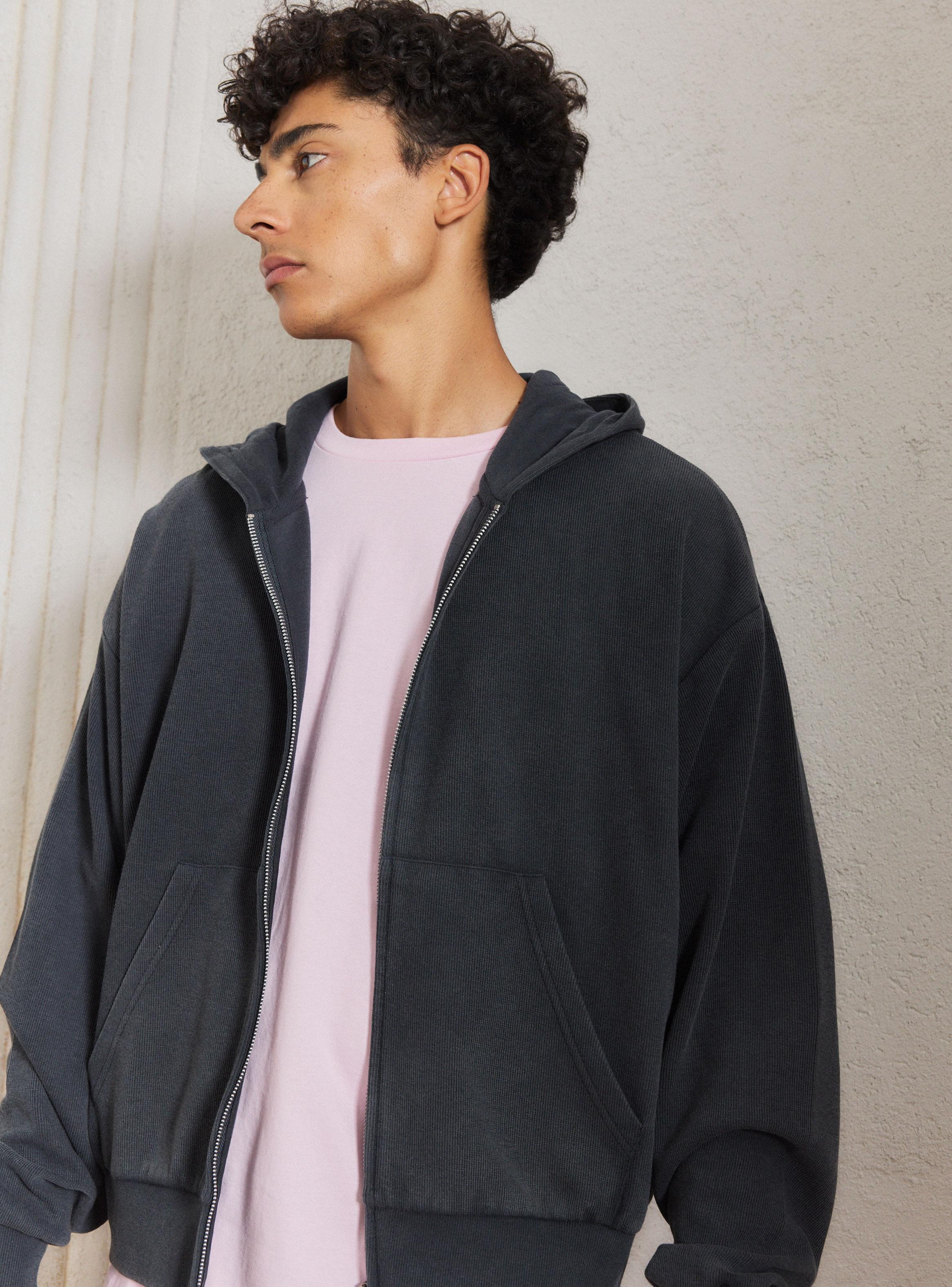 Polerón Capucha Rib Regular Fit-2