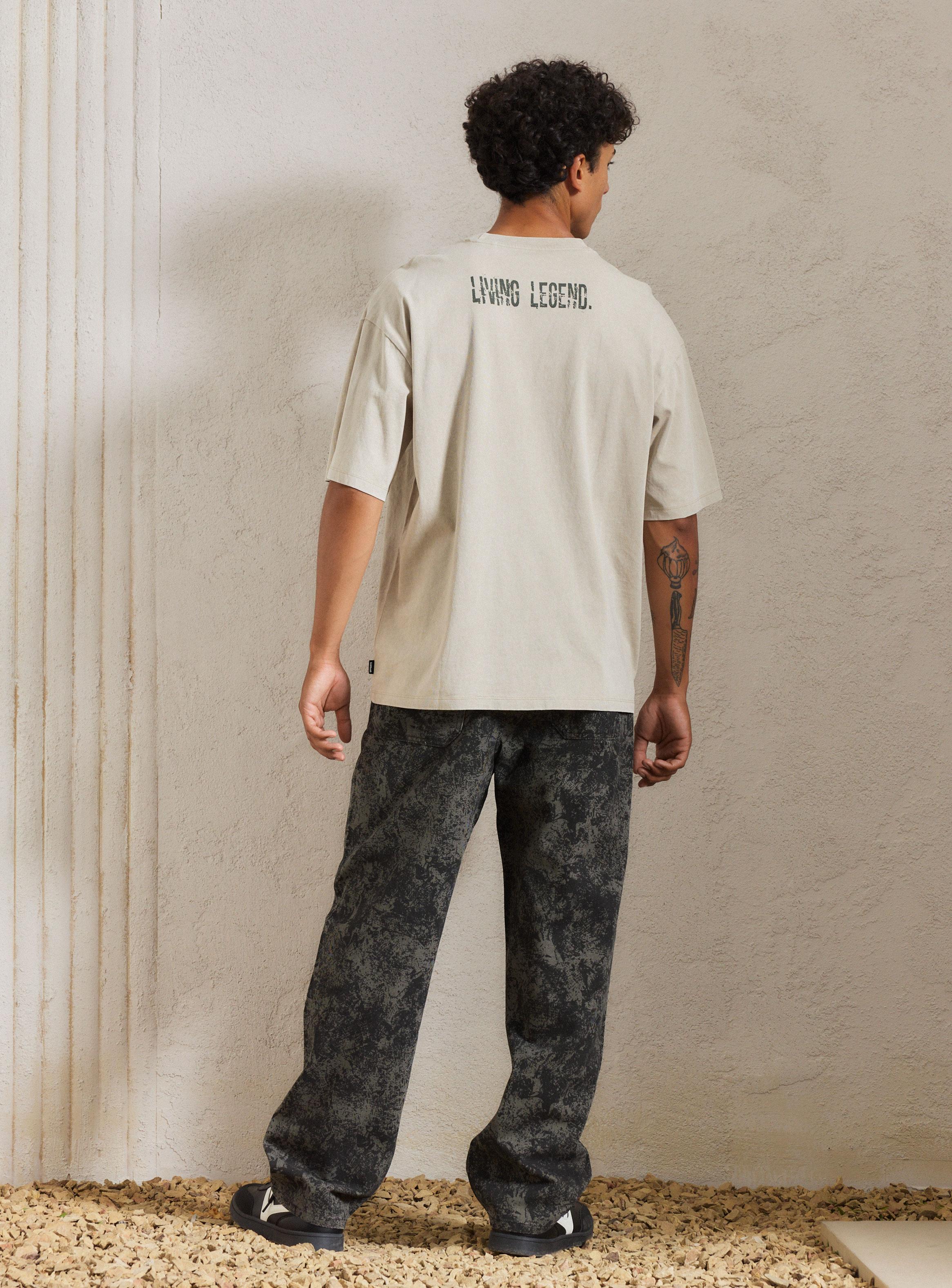 Pantalón Estampado Baggy Fit-5