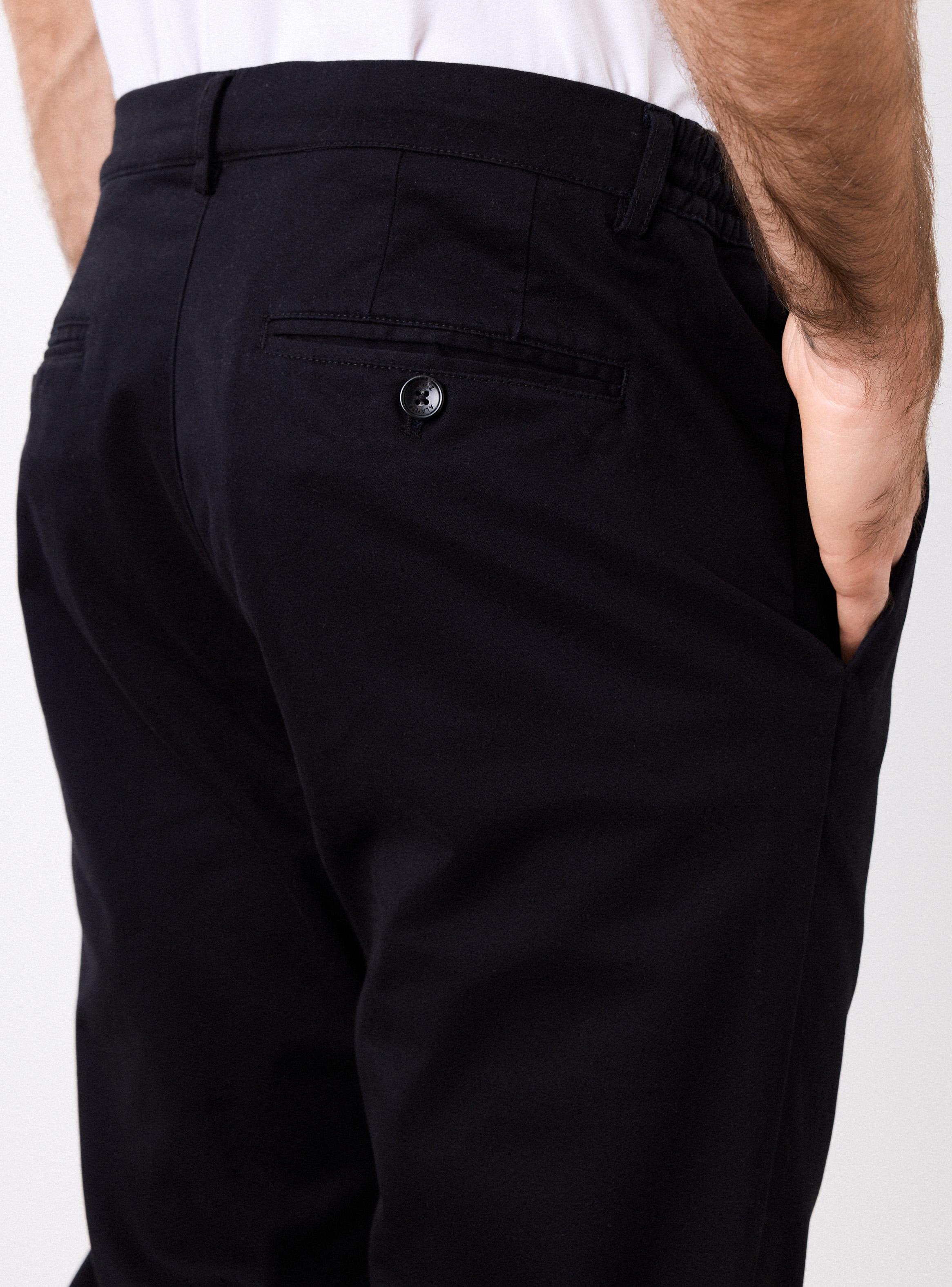 Pantalón Cintura Elasticada Algodón Stretch-3