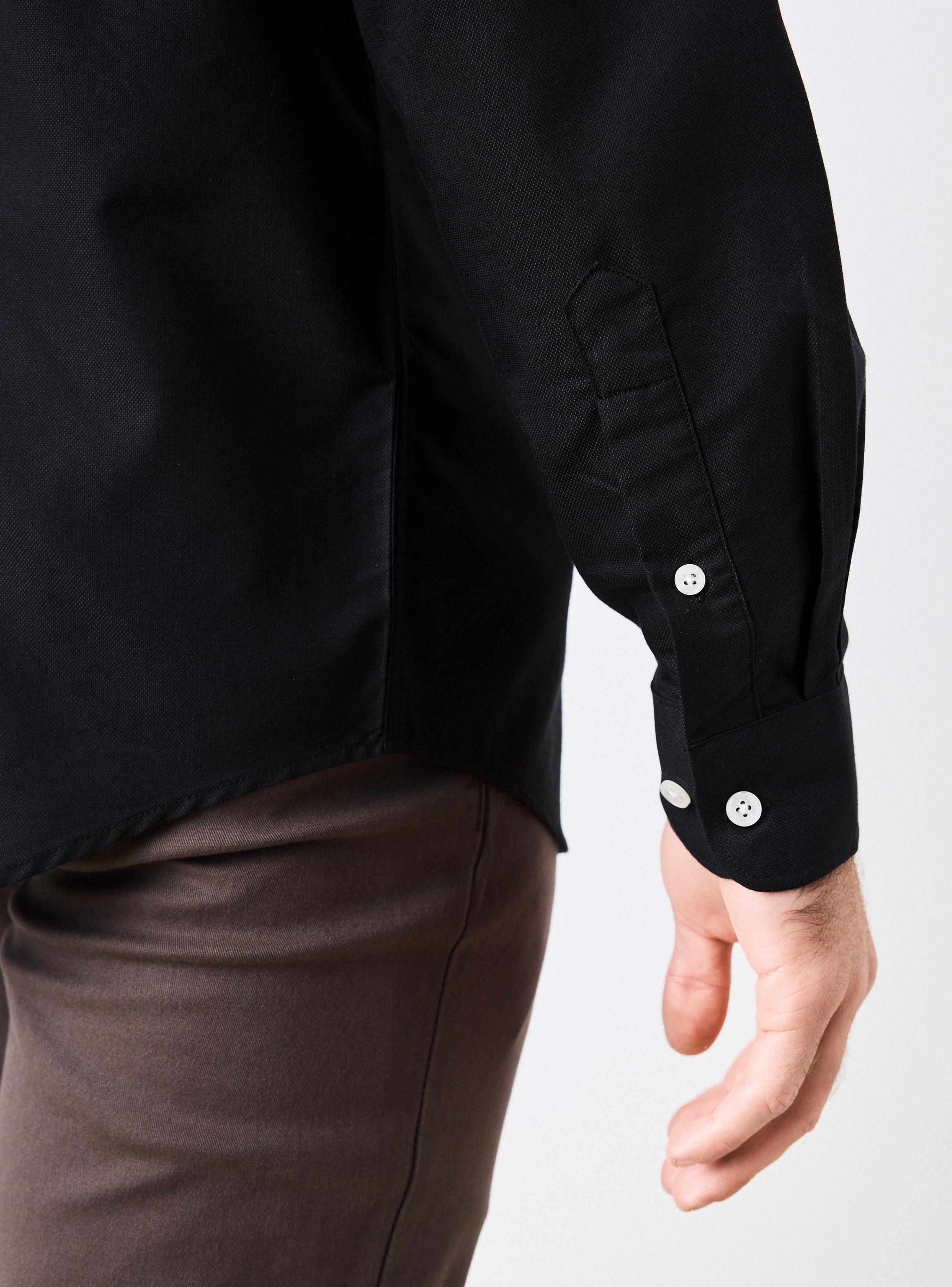 Camisa Manga Larga Texturada Algodón-3