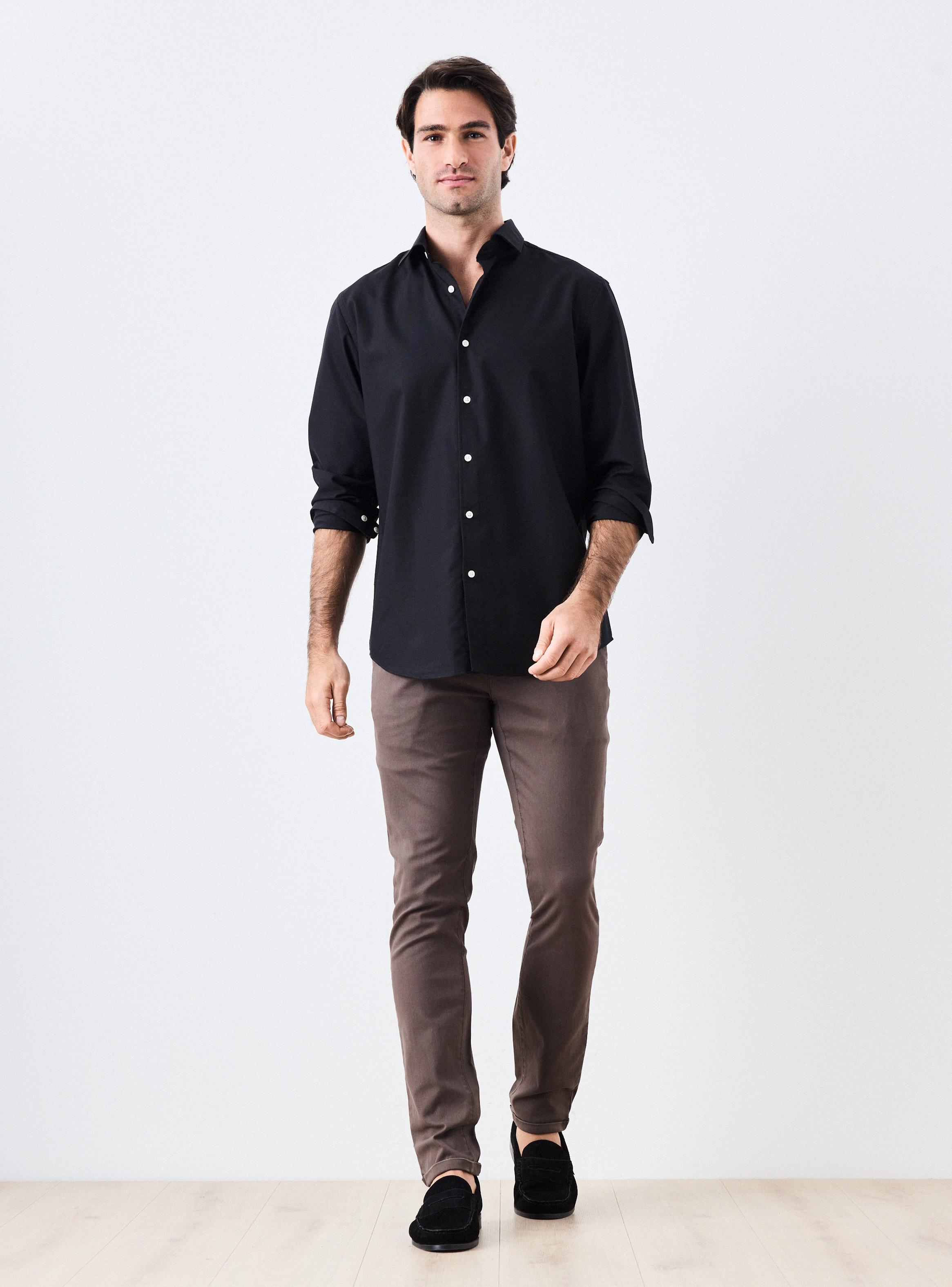 Camisa Manga Larga Texturada Algodón-4