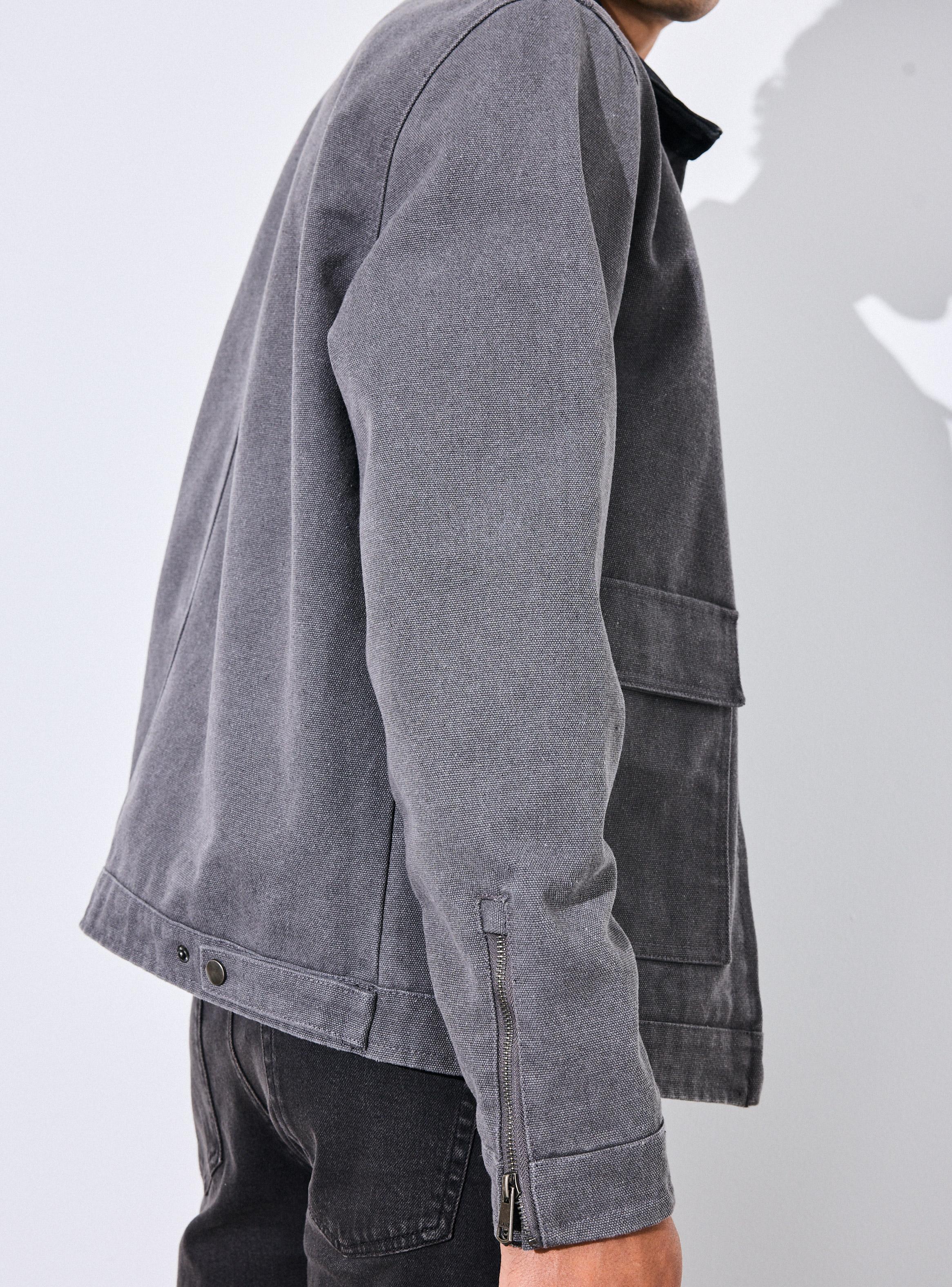 Chaqueta Casual Denim Bolsillos Frontales-2