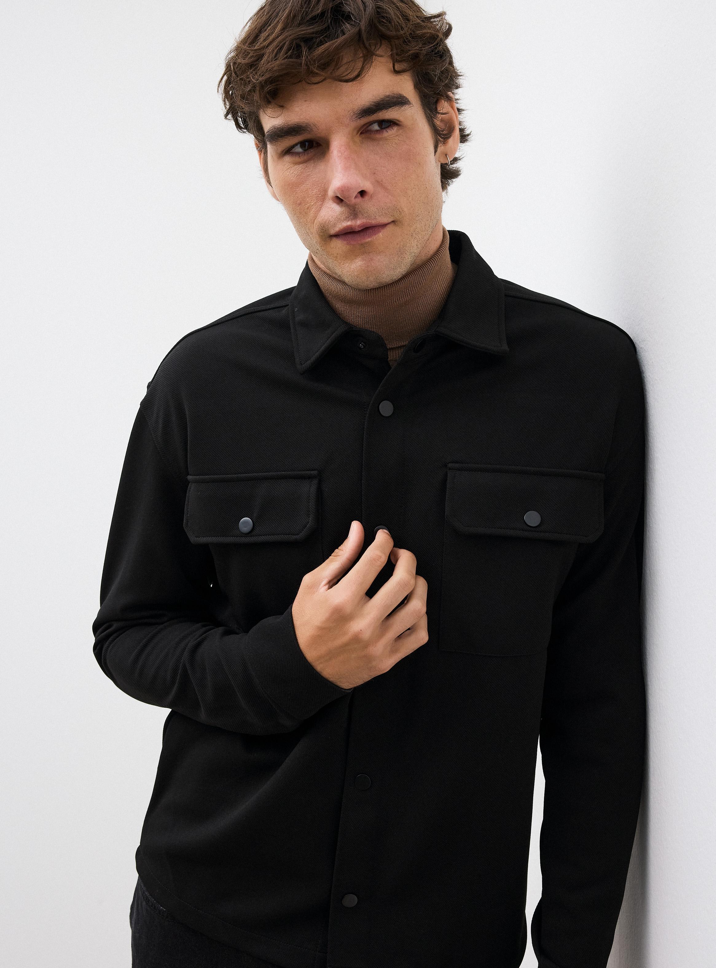 Chaqueta Delgada Bolsillos Frontales-3