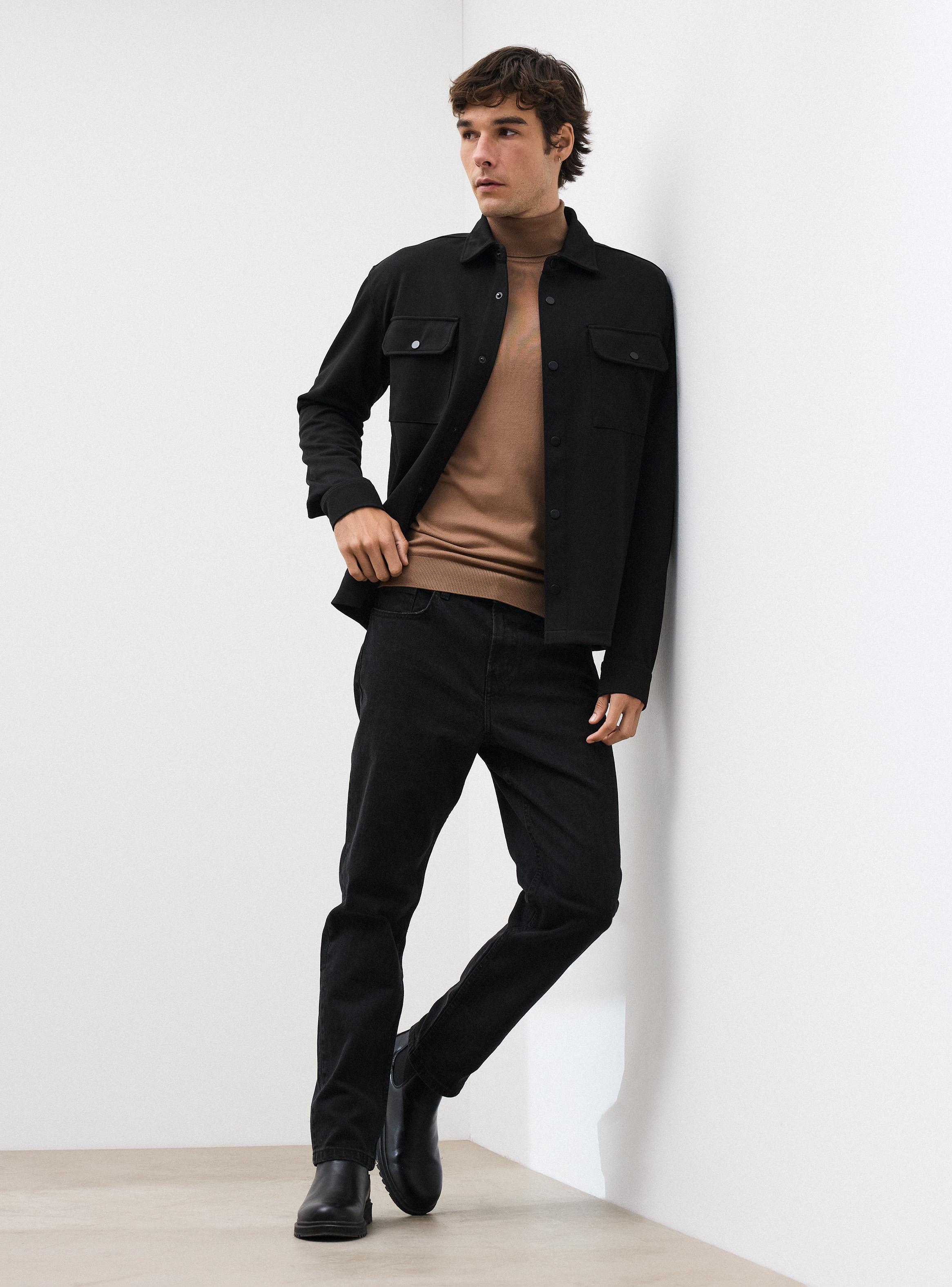 Chaqueta Delgada Bolsillos Frontales-4