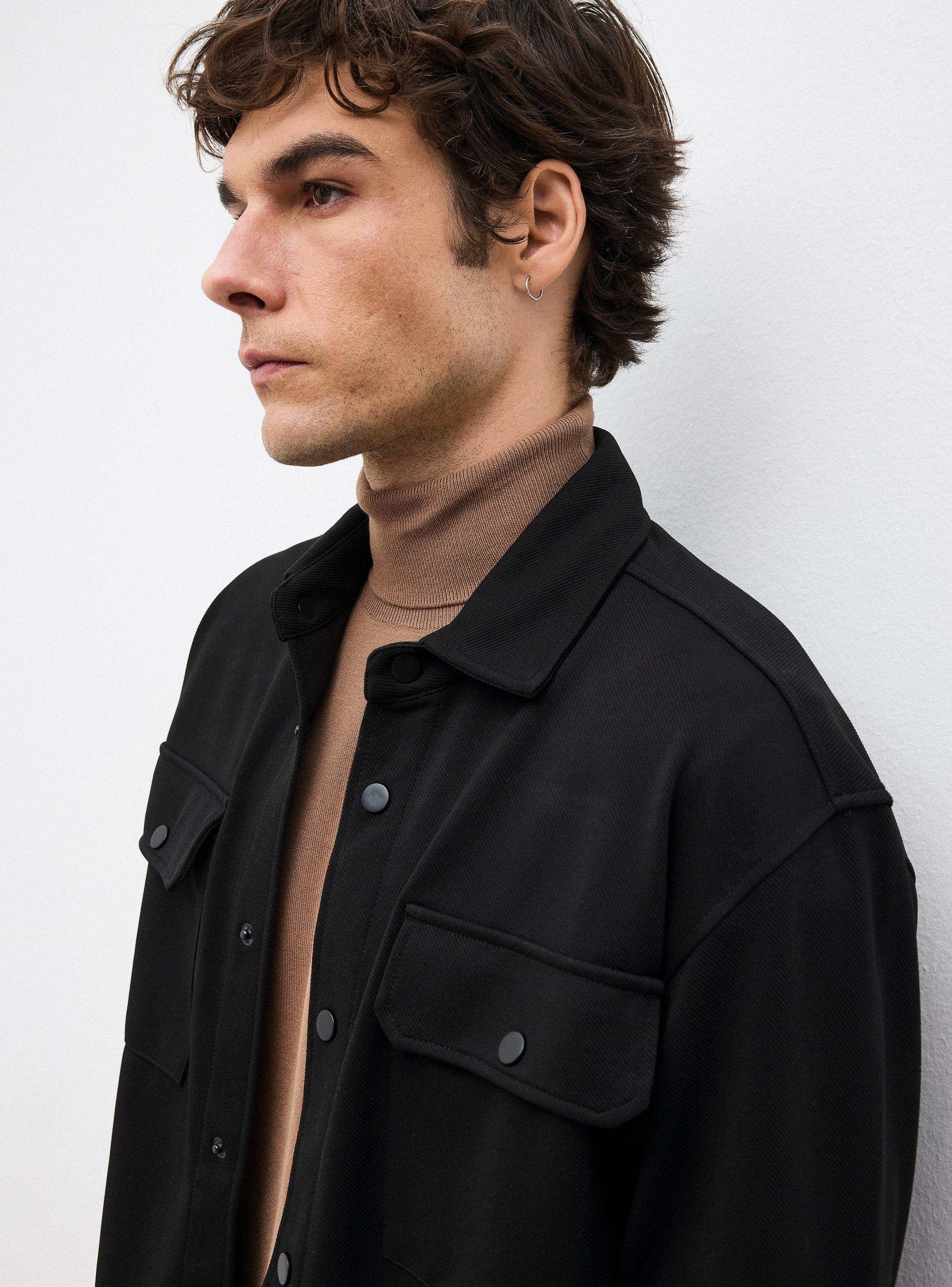 Chaqueta Delgada Bolsillos Frontales-2