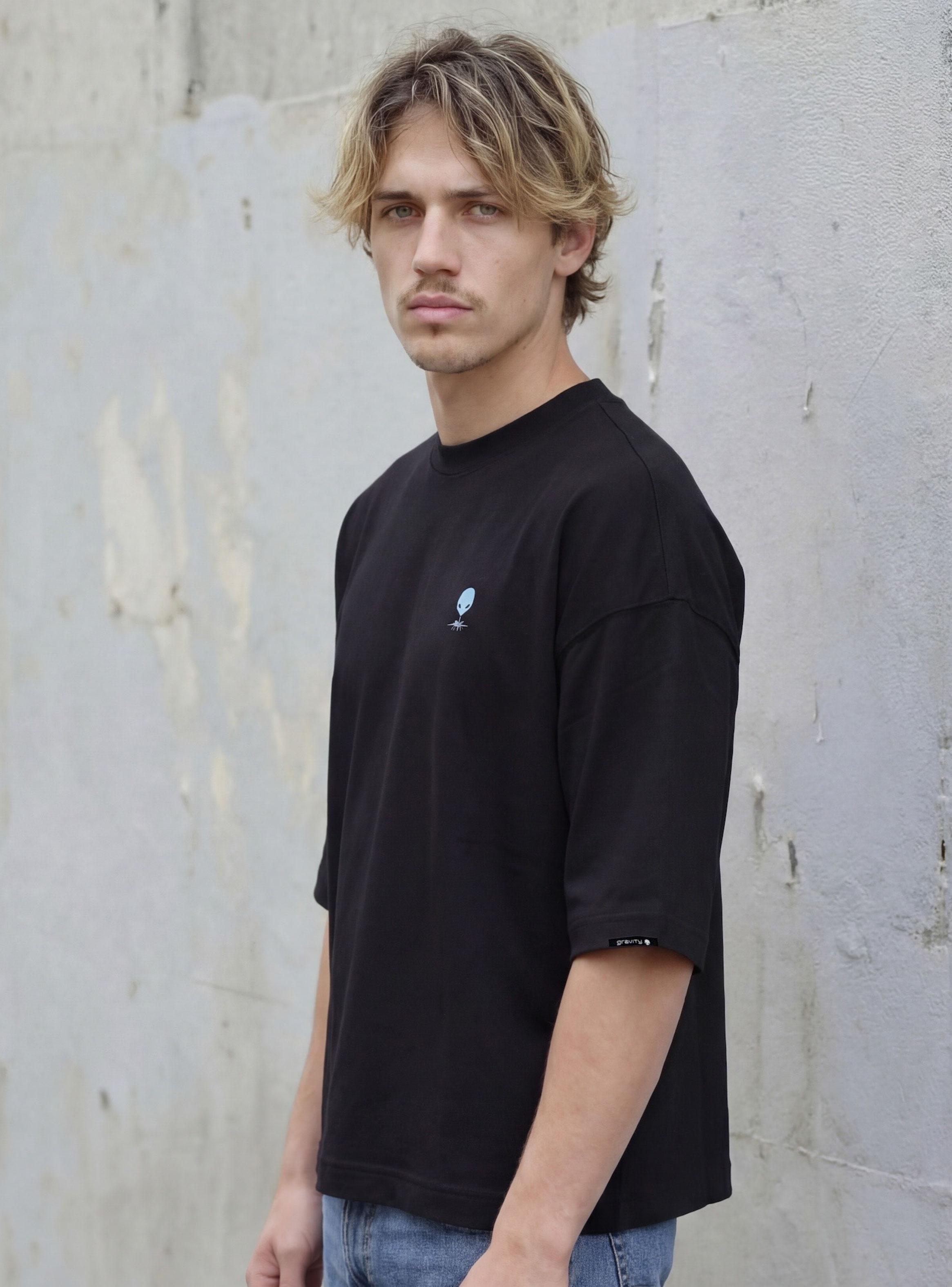 Polera Boxy Frase Back Print Turned Pain-2