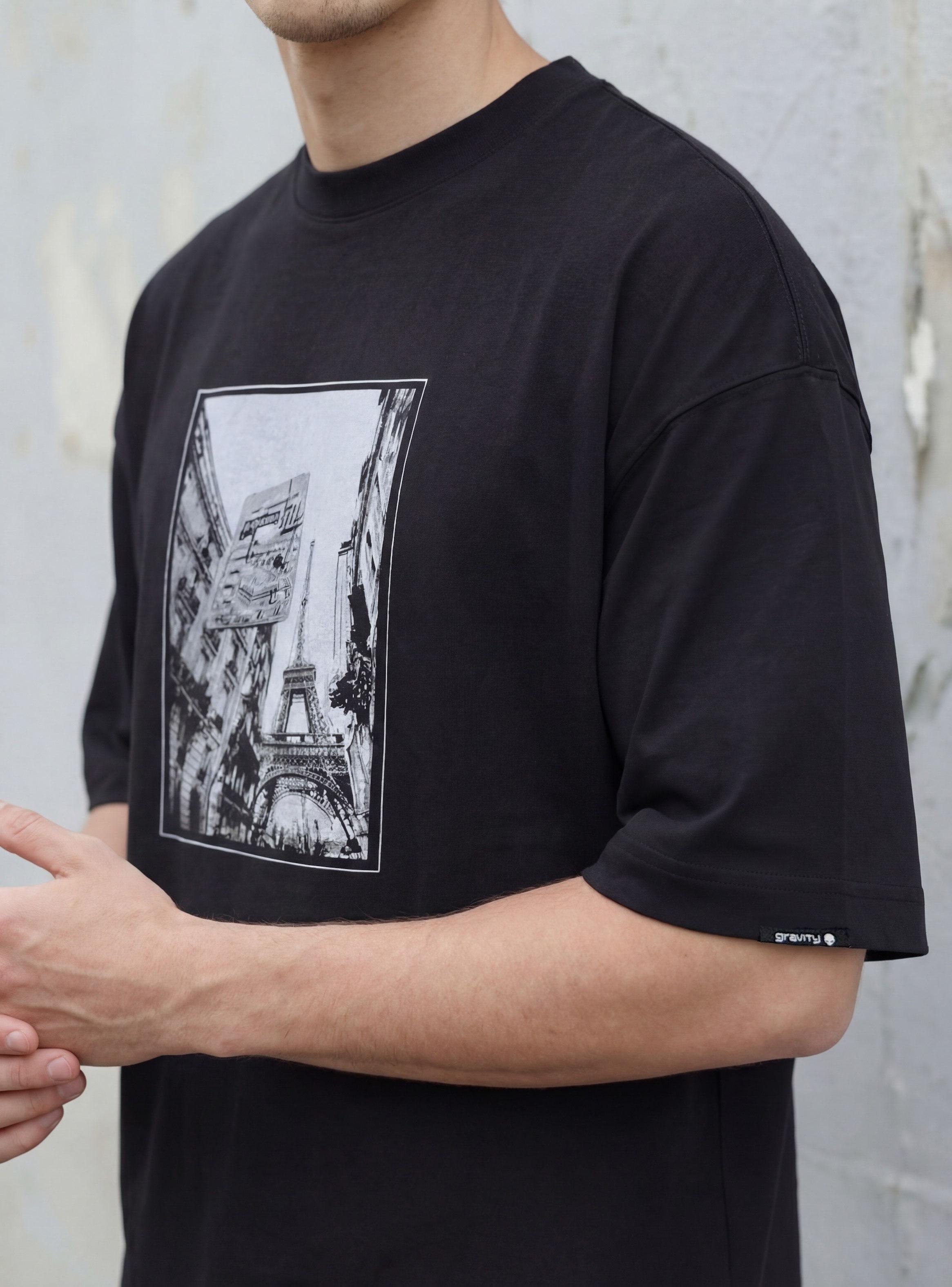 Polera Boxy  Paris Photo Print-3