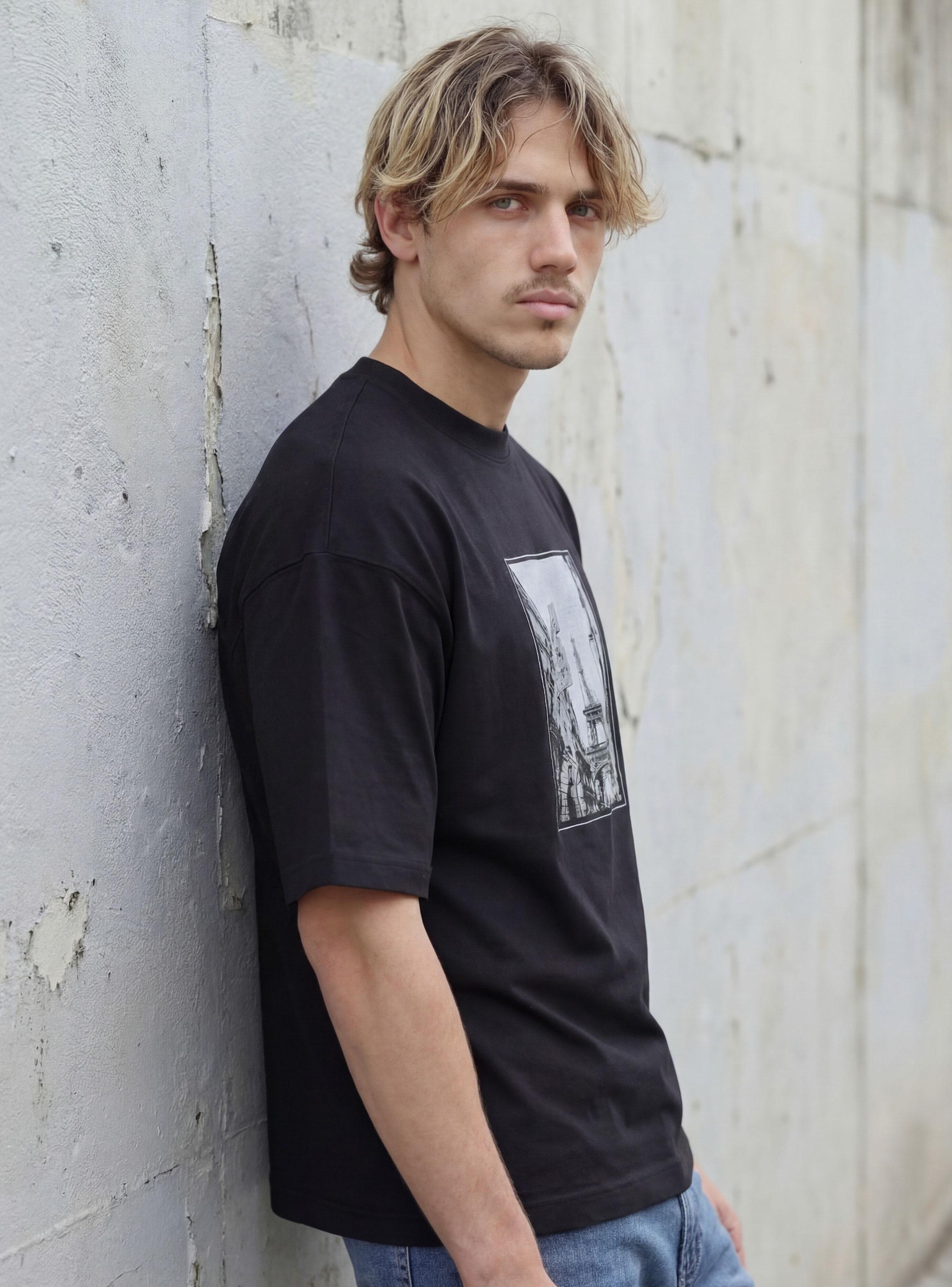 Polera Boxy  Paris Photo Print-2