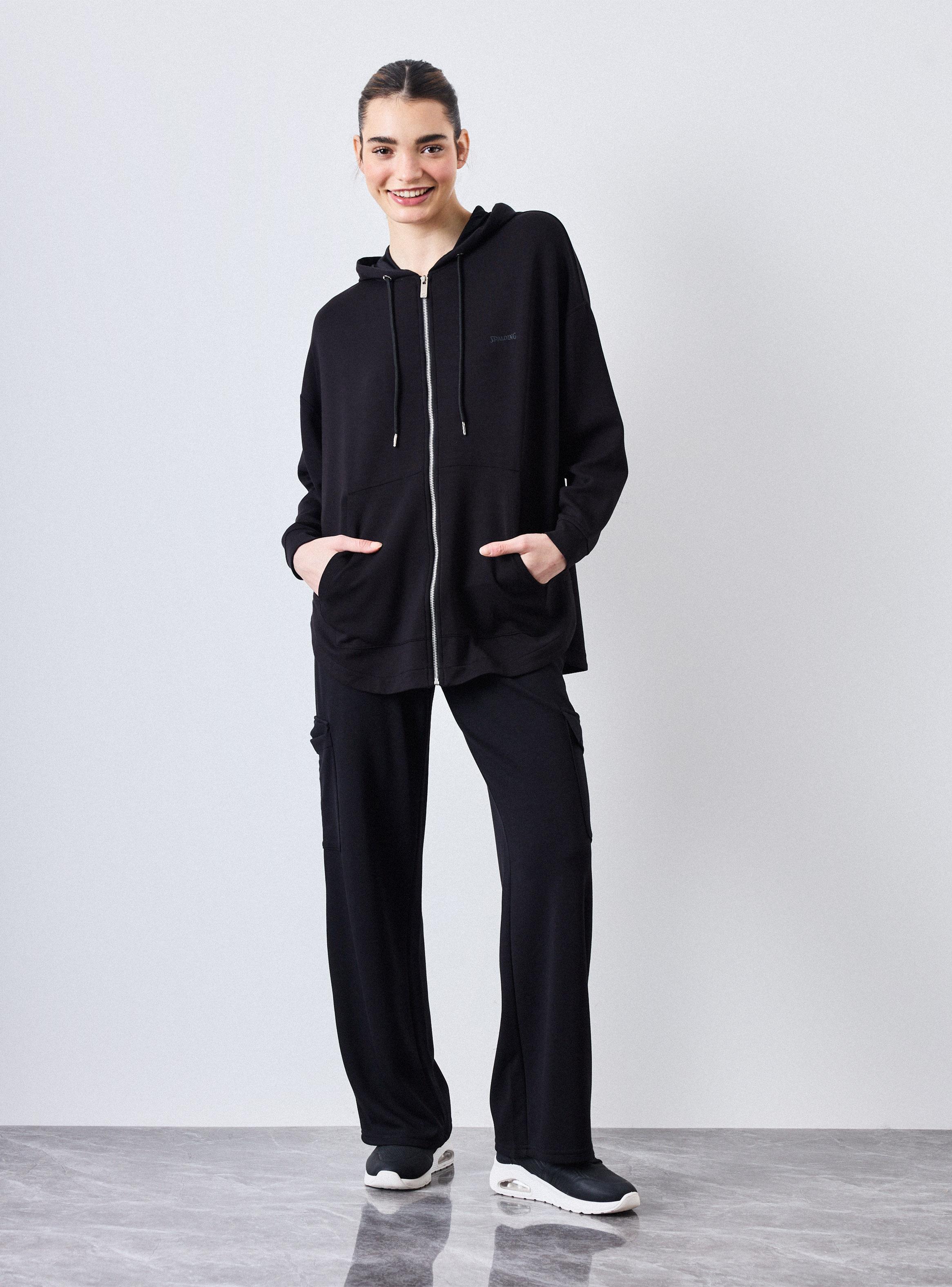 Polerón Tela Fluida, Look Oversize Y Largo, Corte Curvo-4