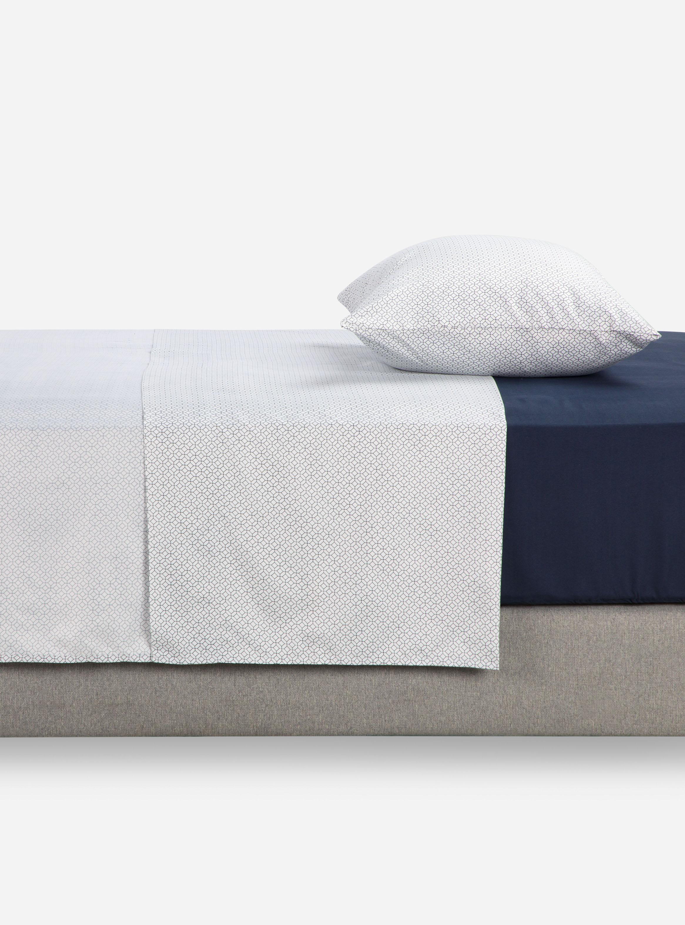 Sábana Microfibra Fred Navy 1.5 Plazas-1