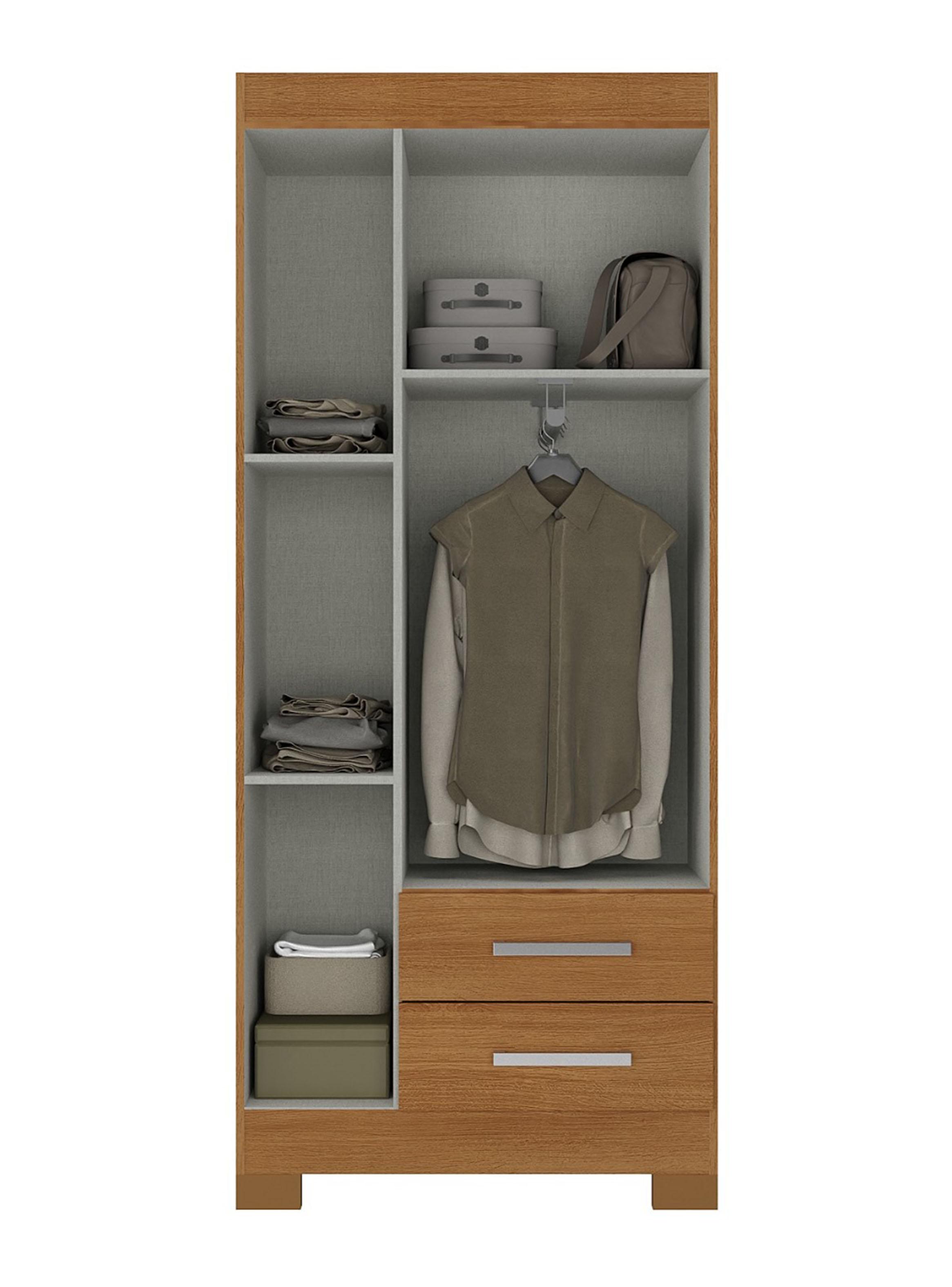 Combo Clóset + Cómoda + Velador Canela-2