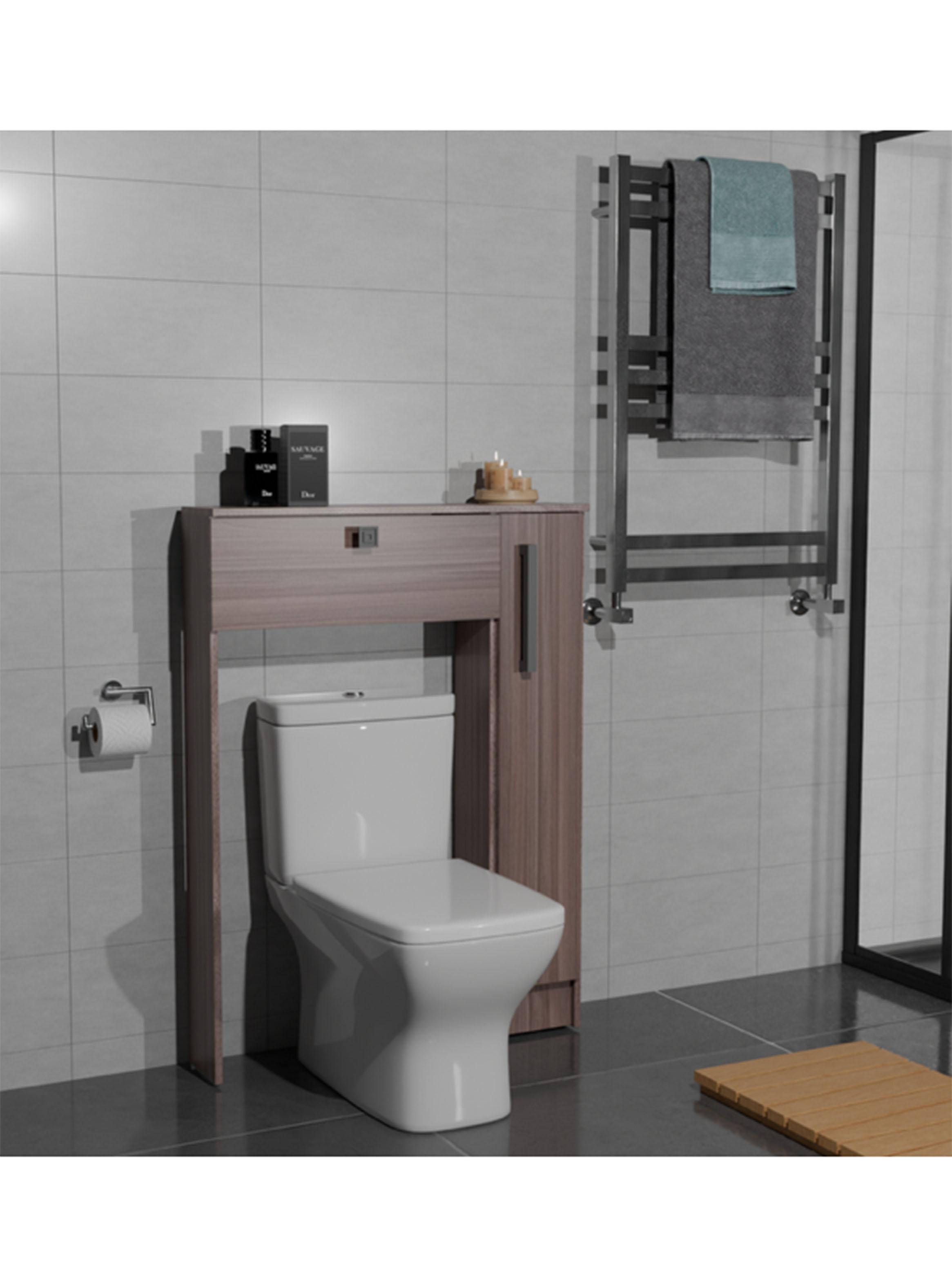 Organizador de Baño WC 2 Puertas Café Smoke-4