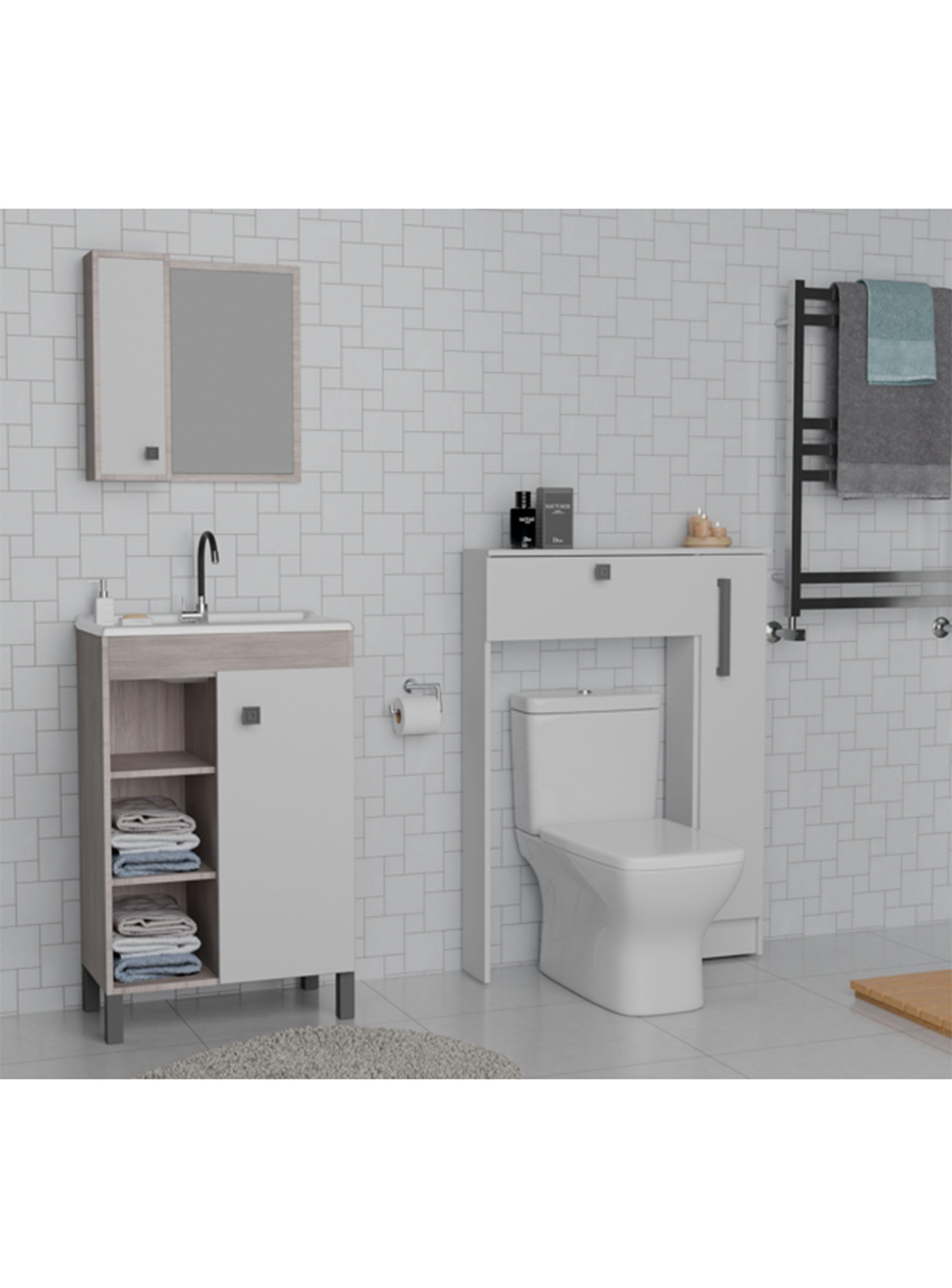 Mueble Lavamanos 1 Puerta y Organizador WC 2 Puertas-5
