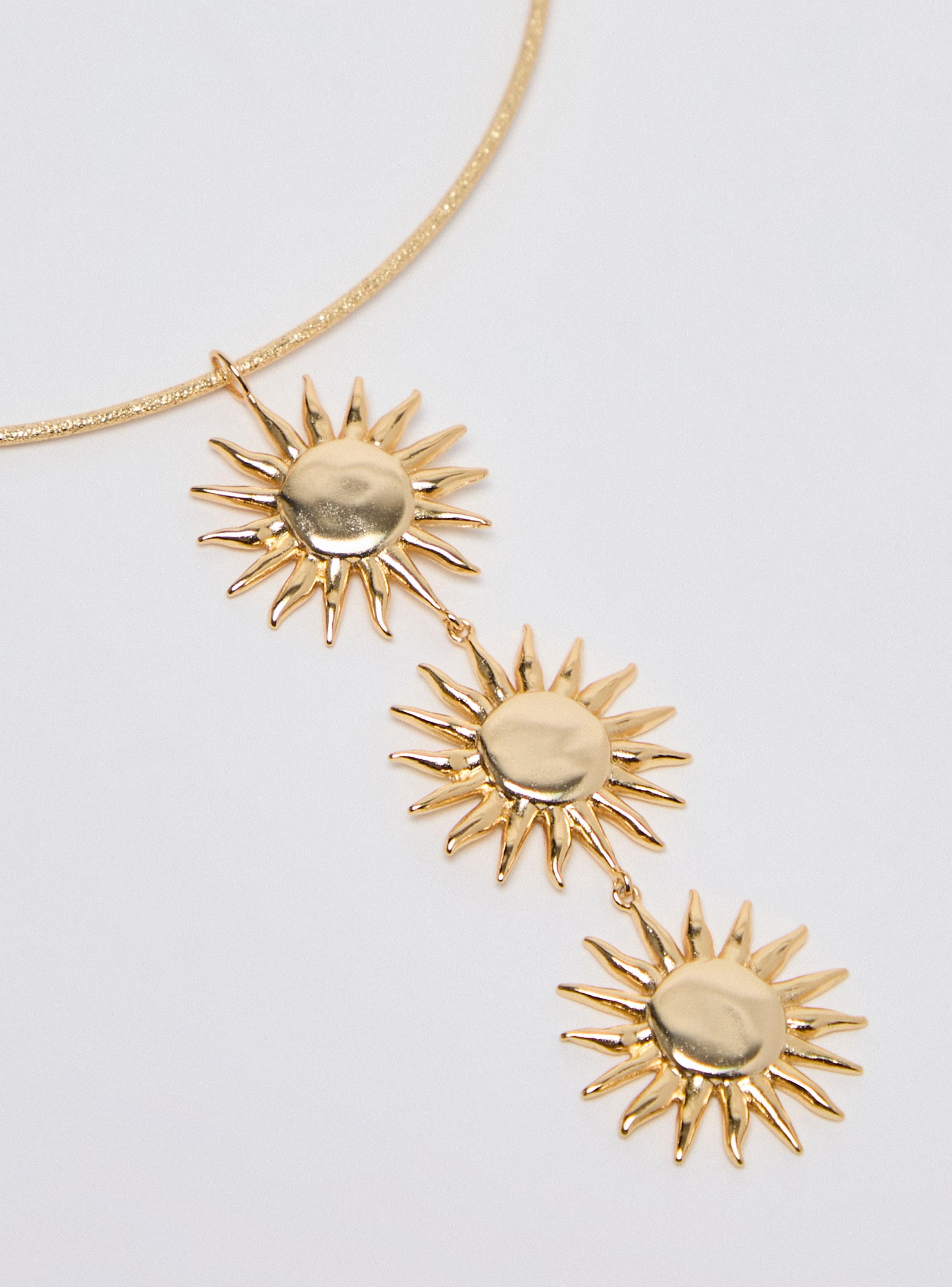 Collar Rígido Colgante 3 Soles Tiare Colaboración María Pombo-2